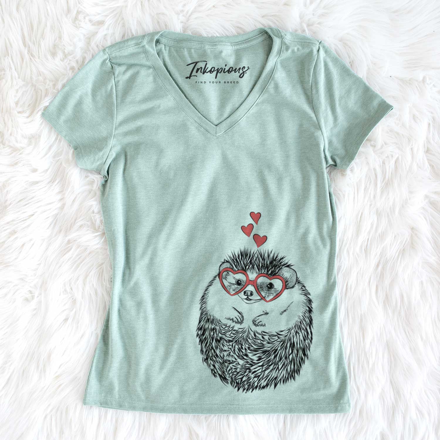 Valentine Sid the Hedgehog - Women's V-neck Shirt