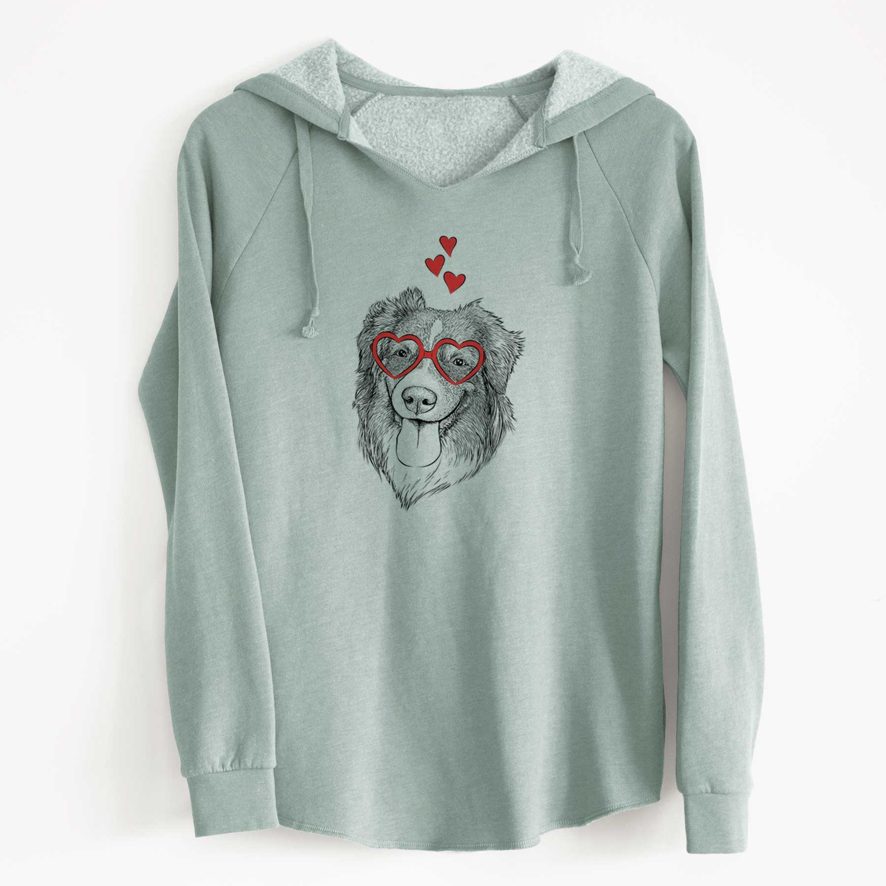 Valentine Siena the Australian Shepherd - Cali Wave Hooded Sweatshirt