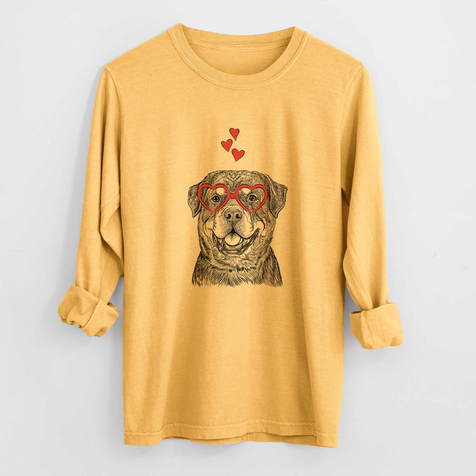 Valentine Sig the Rottweiler - Heavyweight 100% Cotton Long Sleeve