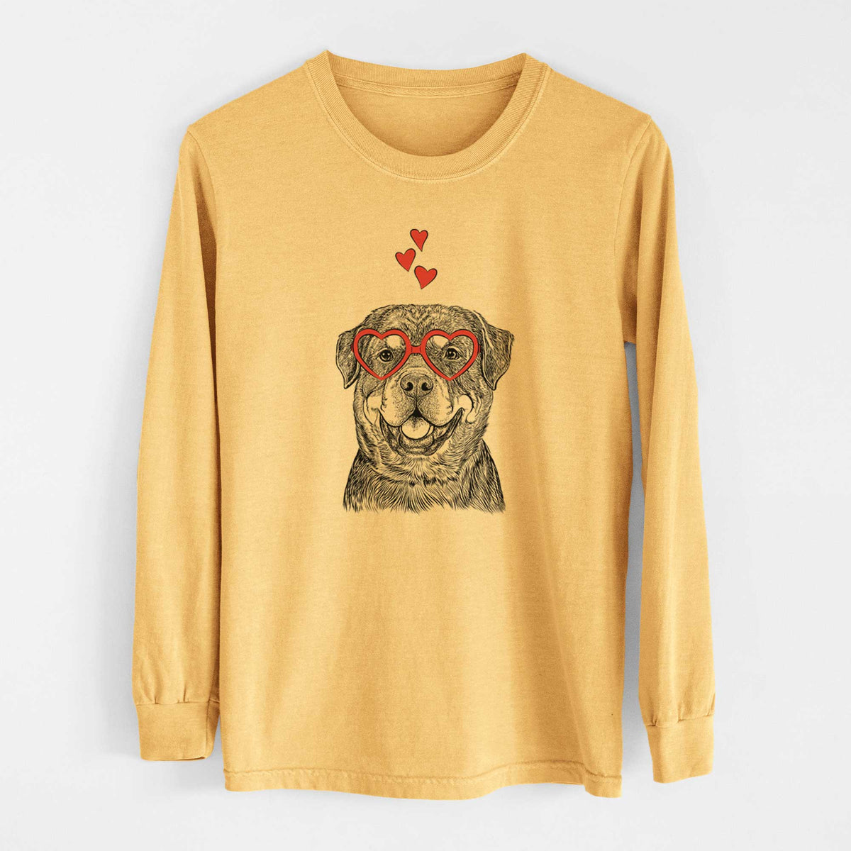 Valentine Sig the Rottweiler - Heavyweight 100% Cotton Long Sleeve