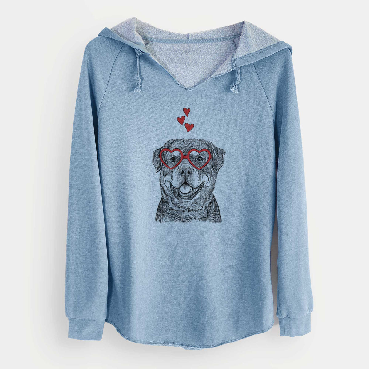 Valentine Sig the Rottweiler - Cali Wave Hooded Sweatshirt