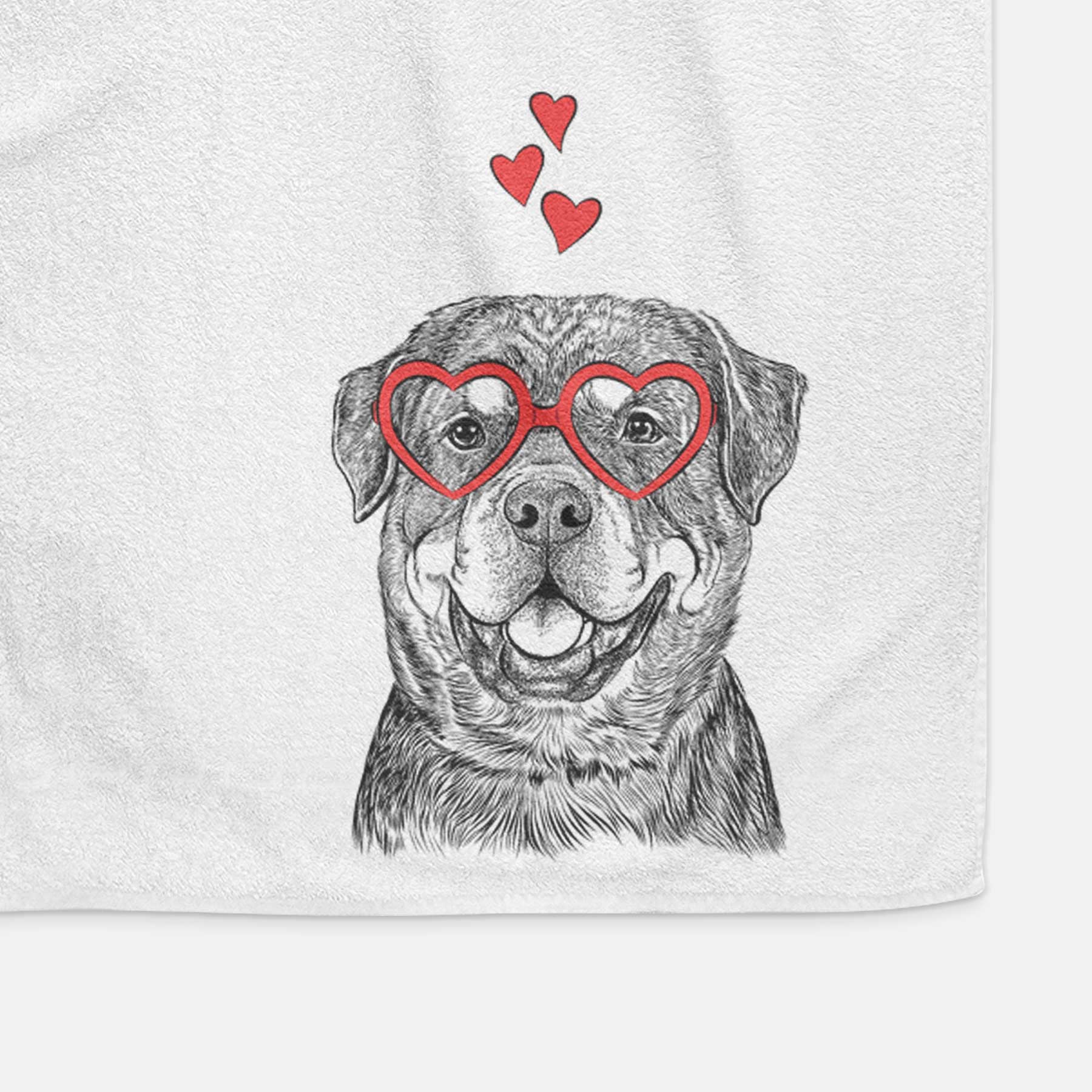 Sig the Rottweiler Decorative Hand Towel