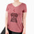 Valentine Sig the Rottweiler - Women's V-neck Shirt