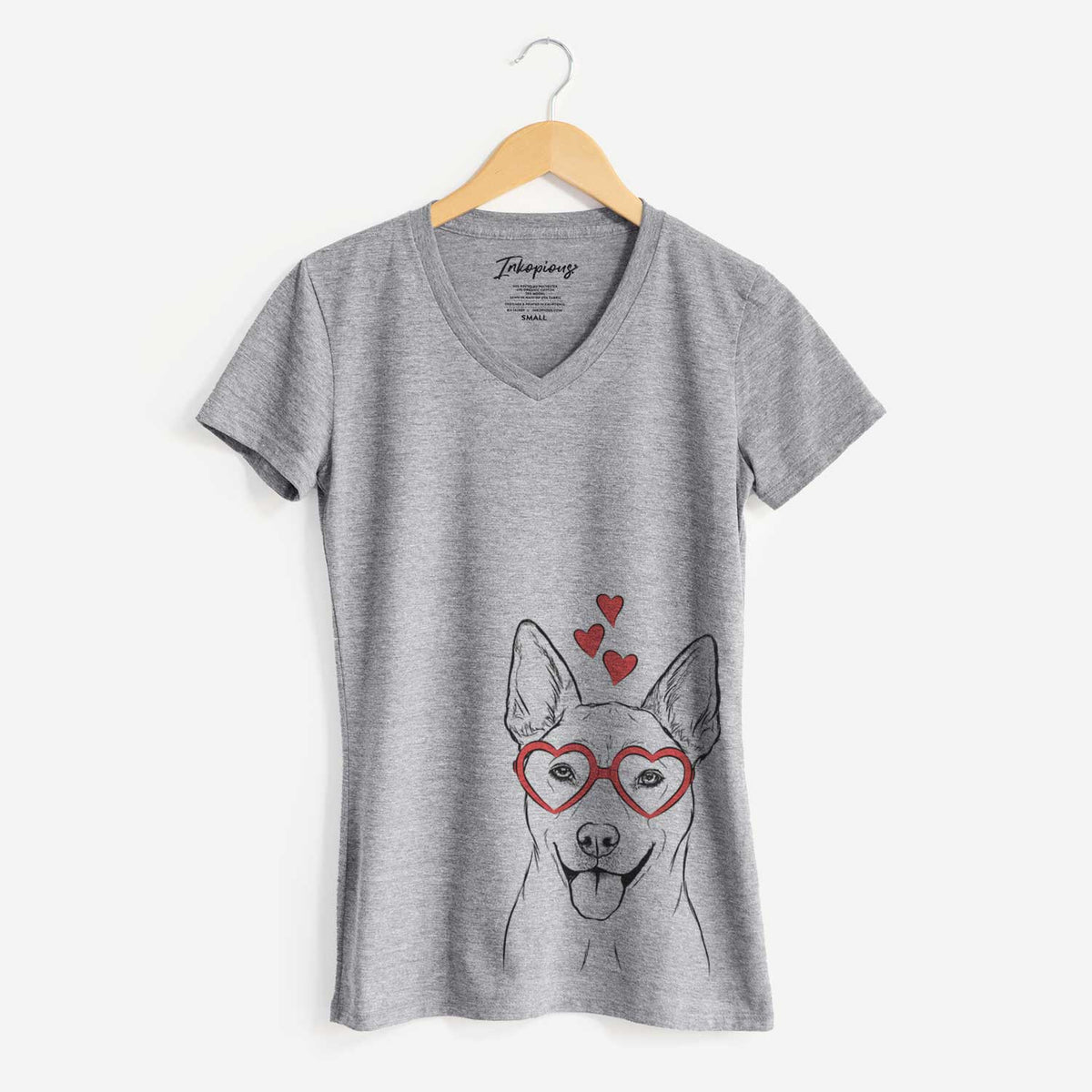 Valentine Silly Lilly the Mixed Breed - Women's V-neck Shirt