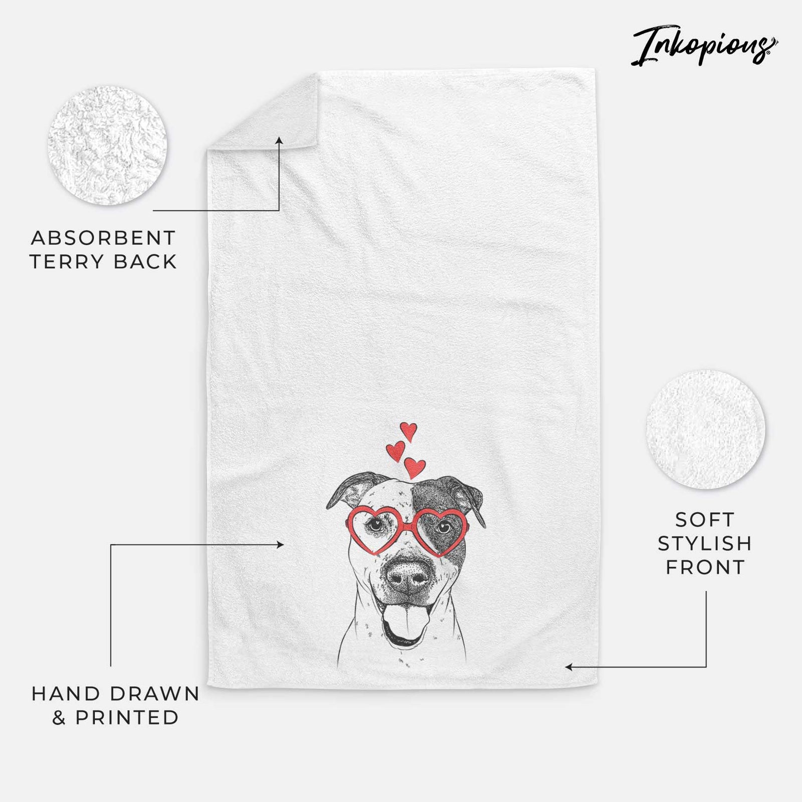 Simon the Mixed Breed Decorative Hand Towel