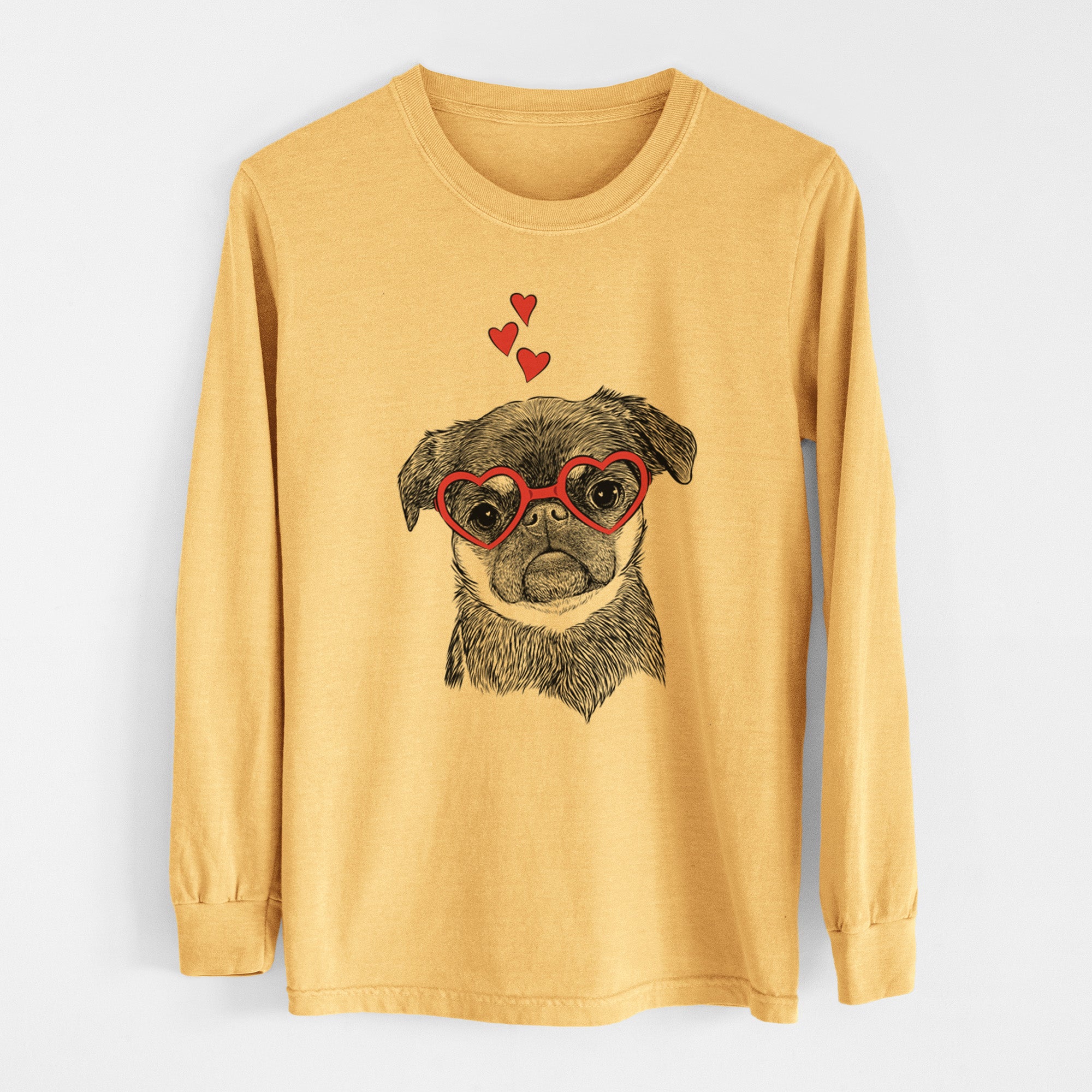 Valentine Simone the Brussels Griffon - Heavyweight 100% Cotton Long Sleeve