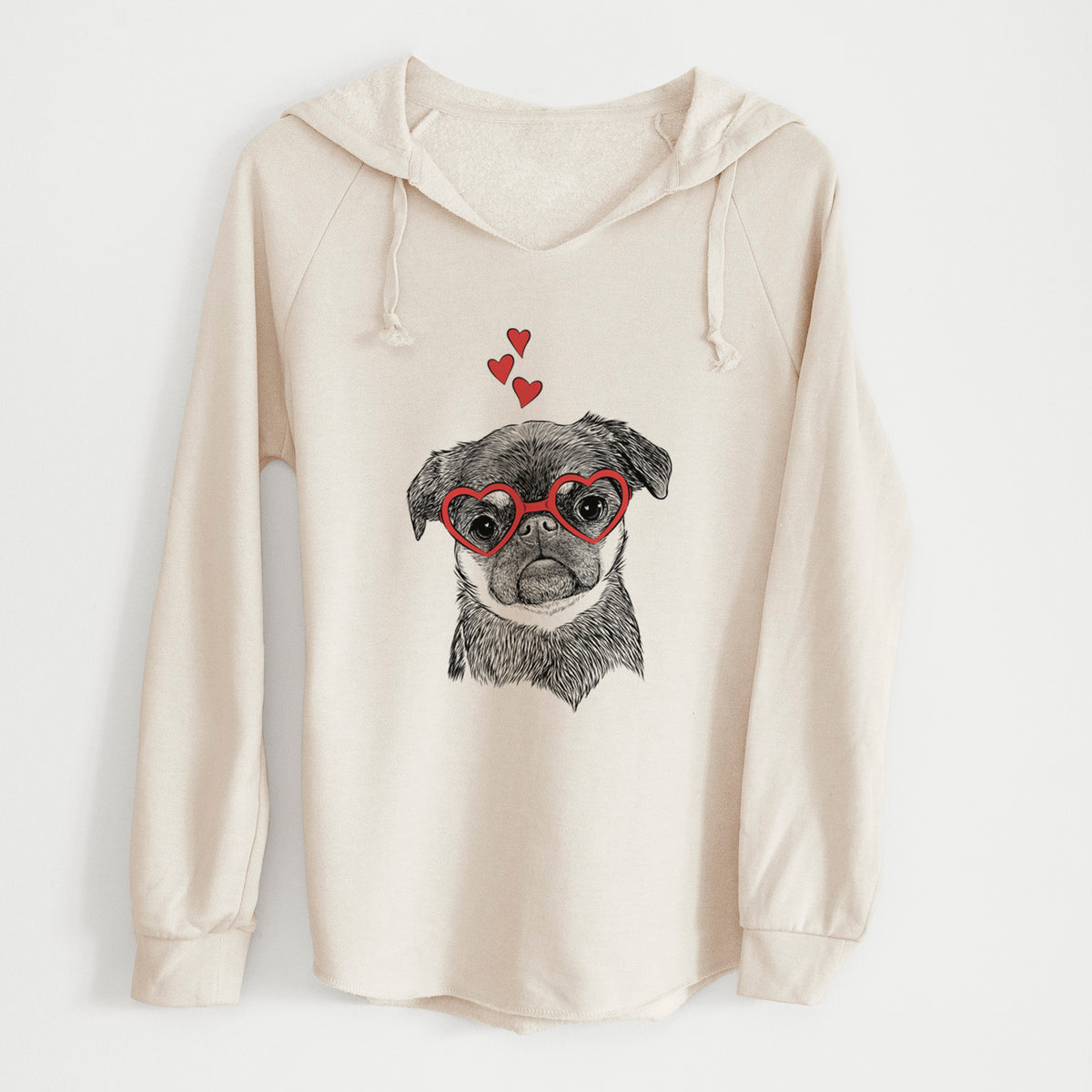 Valentine Simone the Brussels Griffon - Cali Wave Hooded Sweatshirt