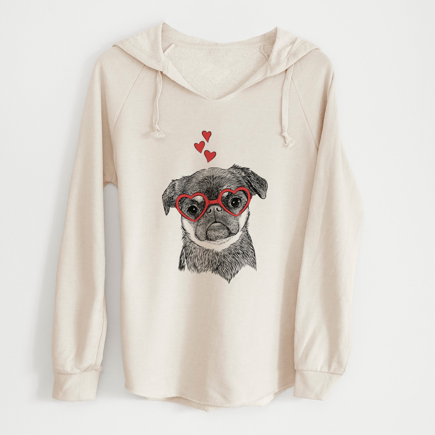 Valentine Simone the Brussels Griffon - Cali Wave Hooded Sweatshirt