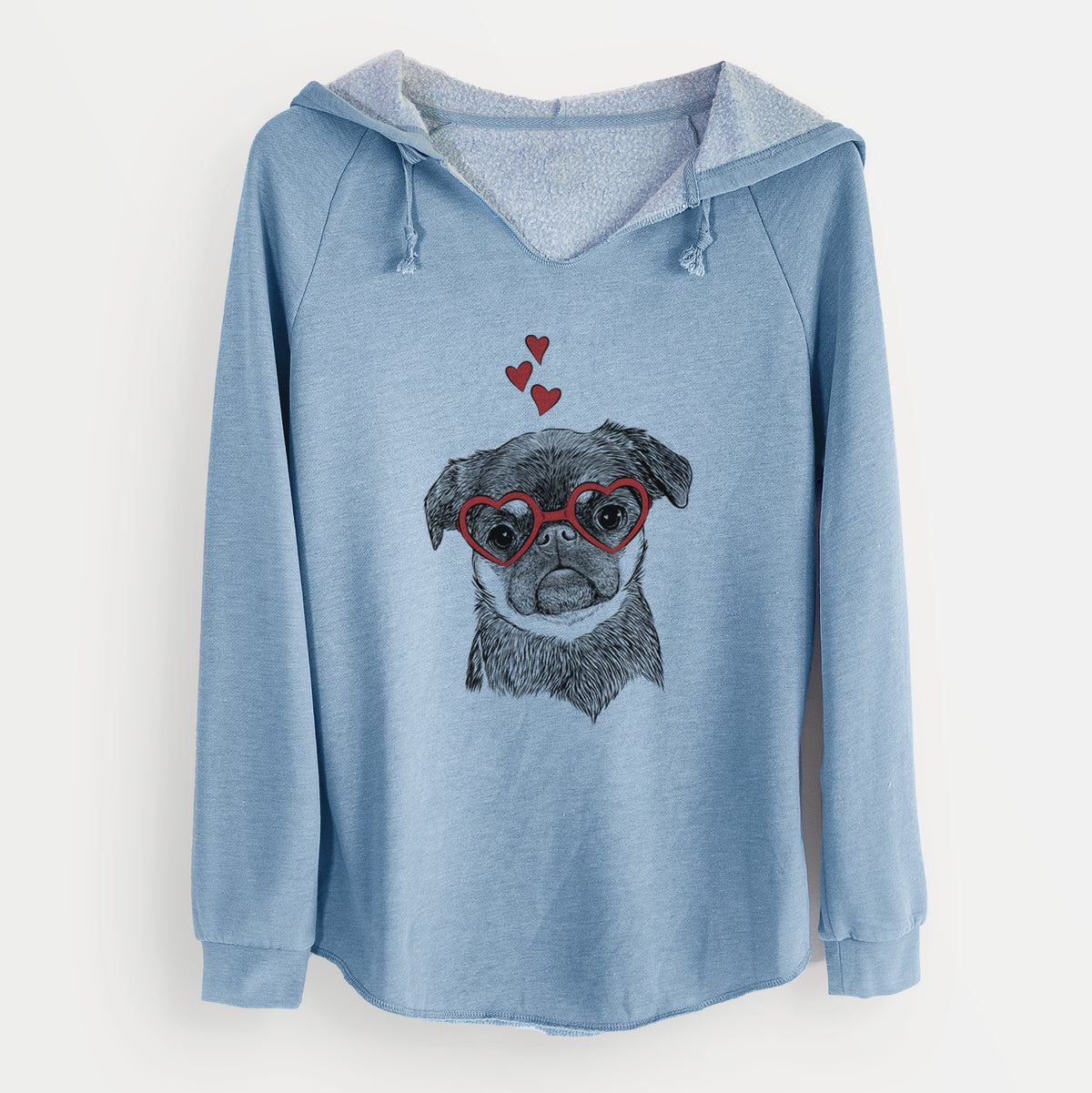 Valentine Simone the Brussels Griffon - Cali Wave Hooded Sweatshirt