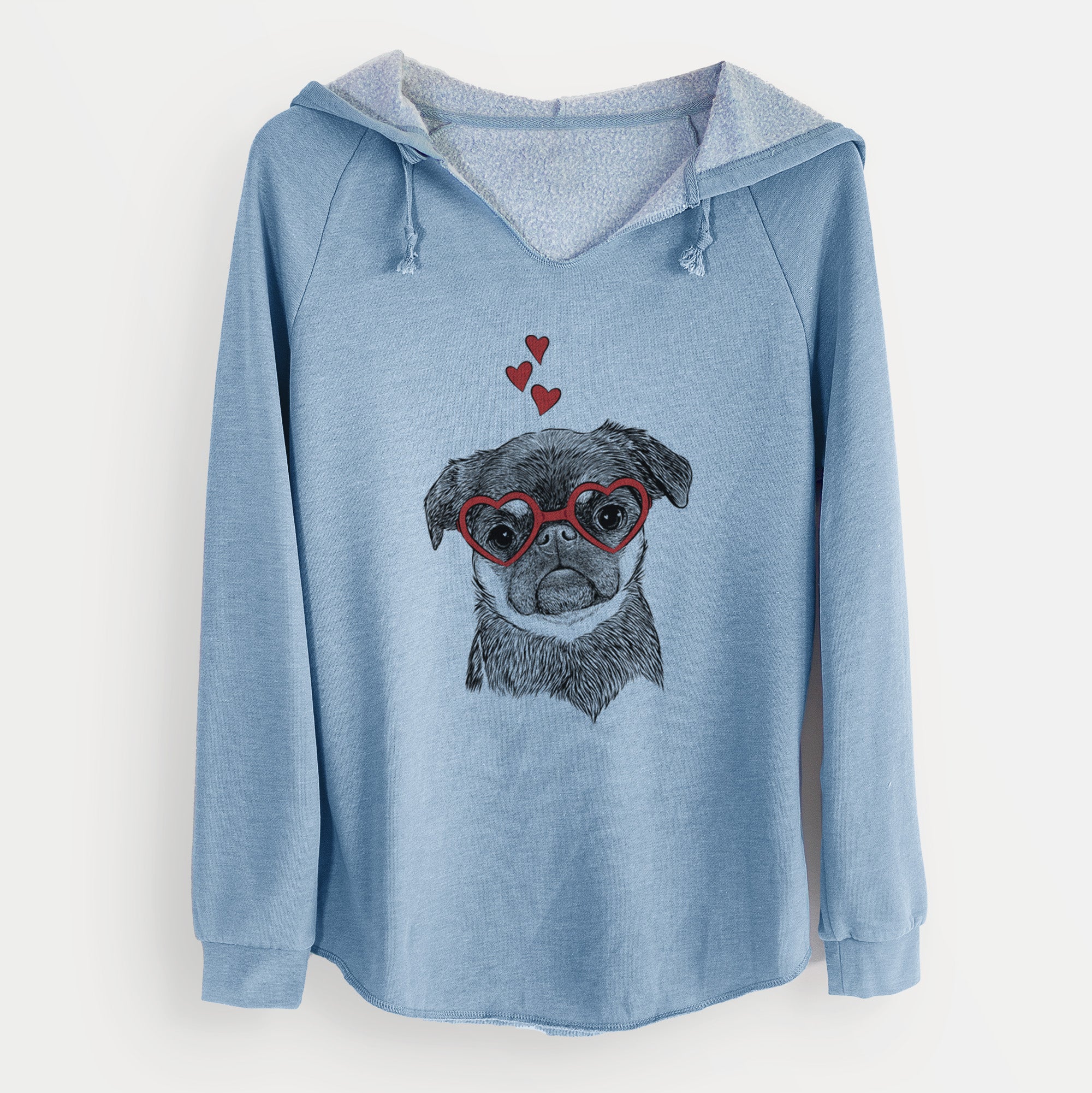 Valentine Simone the Brussels Griffon - Cali Wave Hooded Sweatshirt