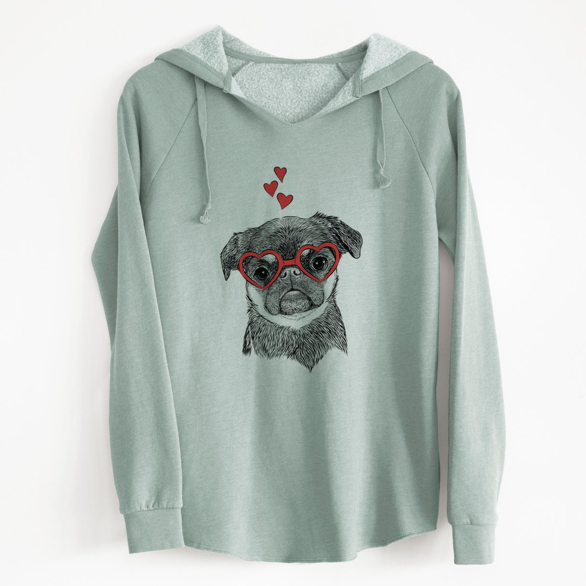 Valentine Simone the Brussels Griffon - Cali Wave Hooded Sweatshirt