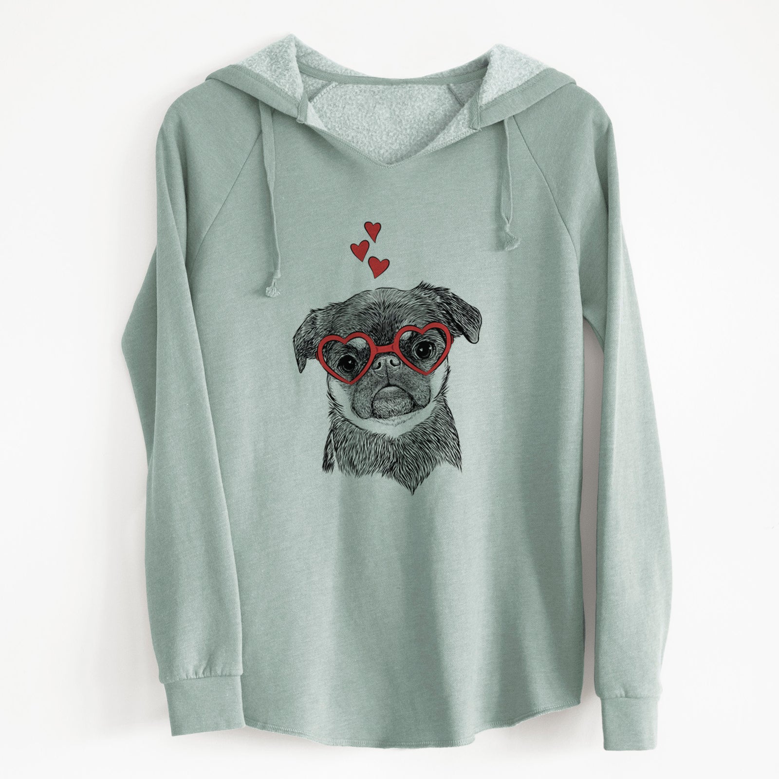 Valentine Simone the Brussels Griffon - Cali Wave Hooded Sweatshirt
