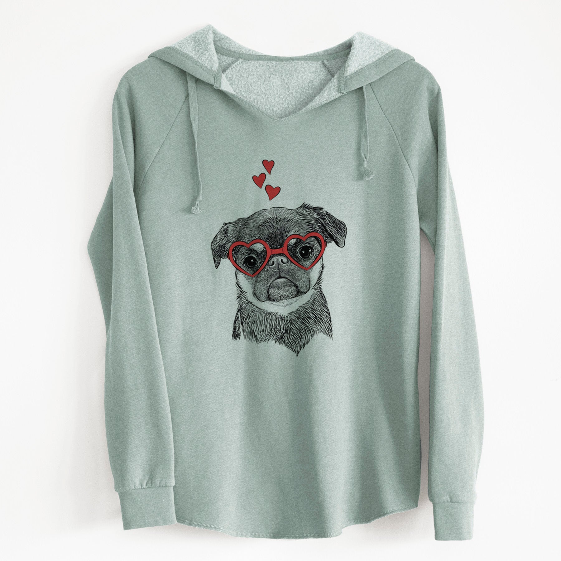 Valentine Simone the Brussels Griffon - Cali Wave Hooded Sweatshirt