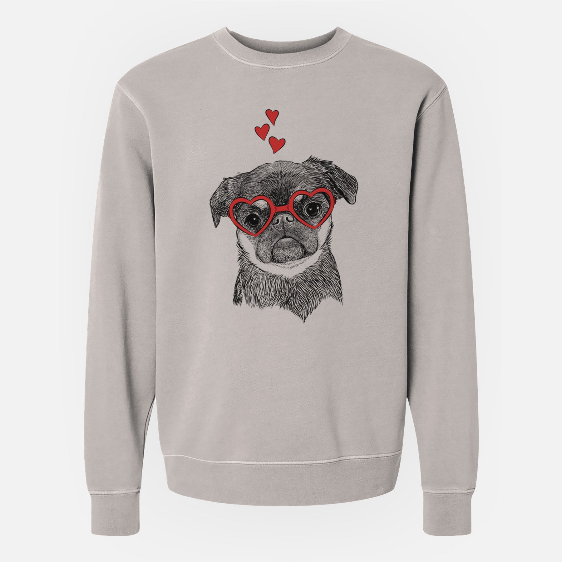 Valentine Simone the Brussels Griffon - Unisex Pigment Dyed Crew Sweatshirt