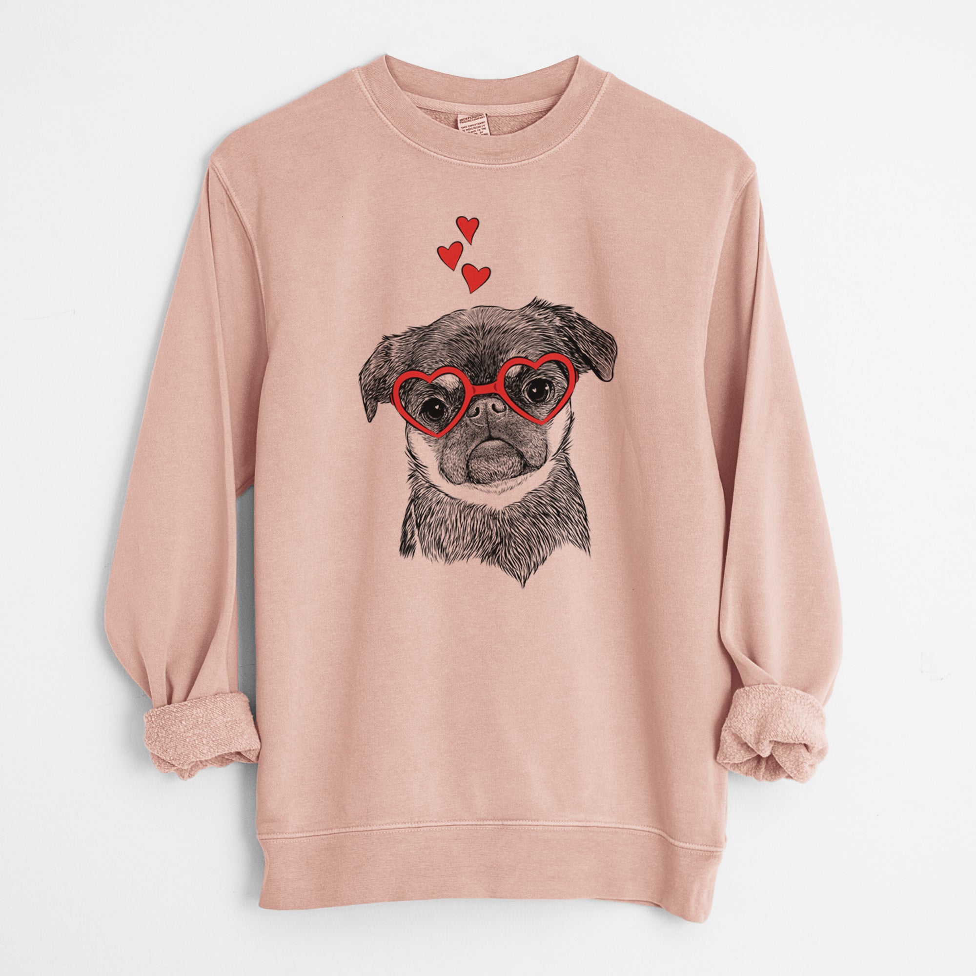 Valentine Simone the Brussels Griffon - Unisex Pigment Dyed Crew Sweatshirt