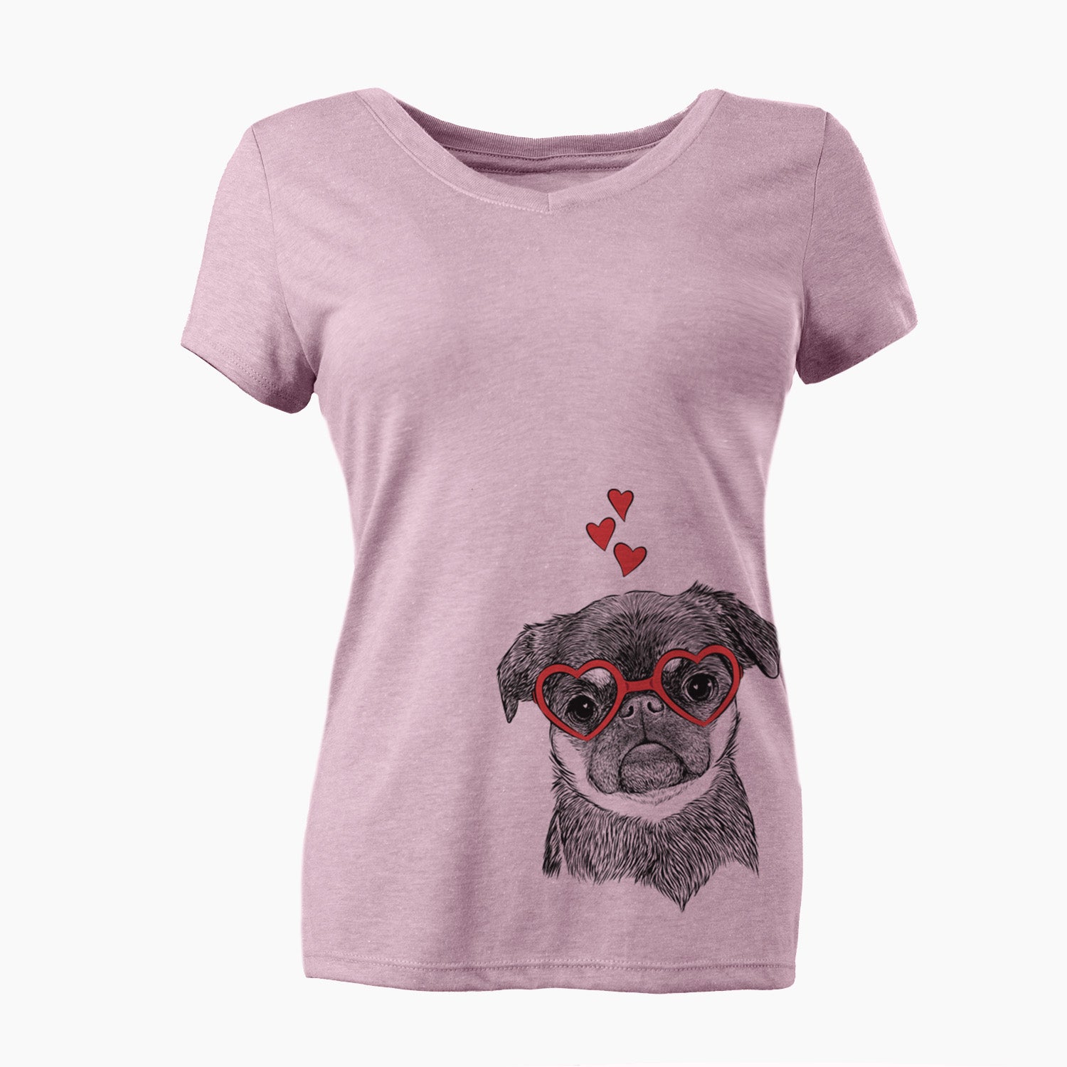 Valentine Simone the Brussels Griffon - Women's Perfect V-neck Shirt