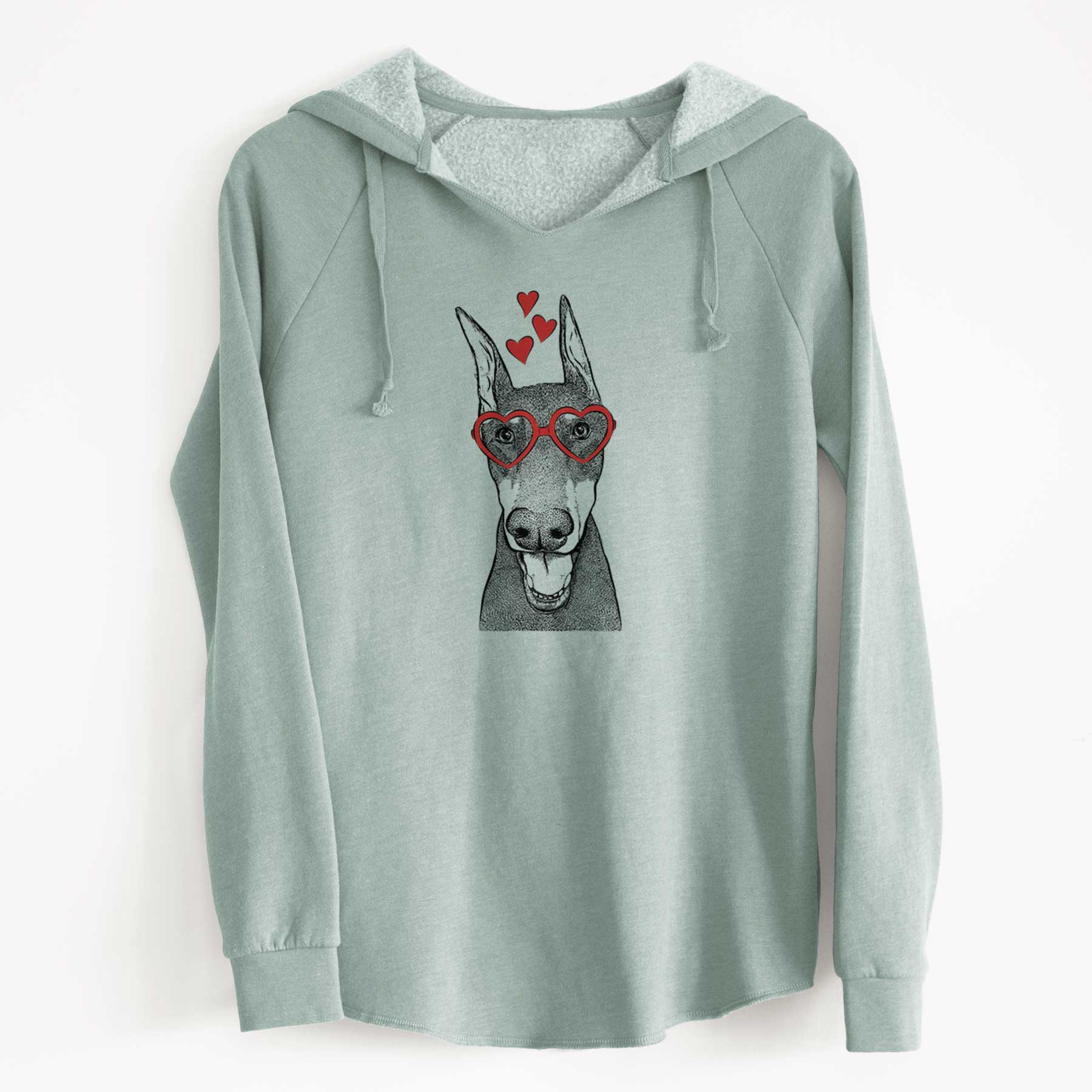 Valentine Sir Duke the Doberman Pinscher - Cali Wave Hooded Sweatshirt