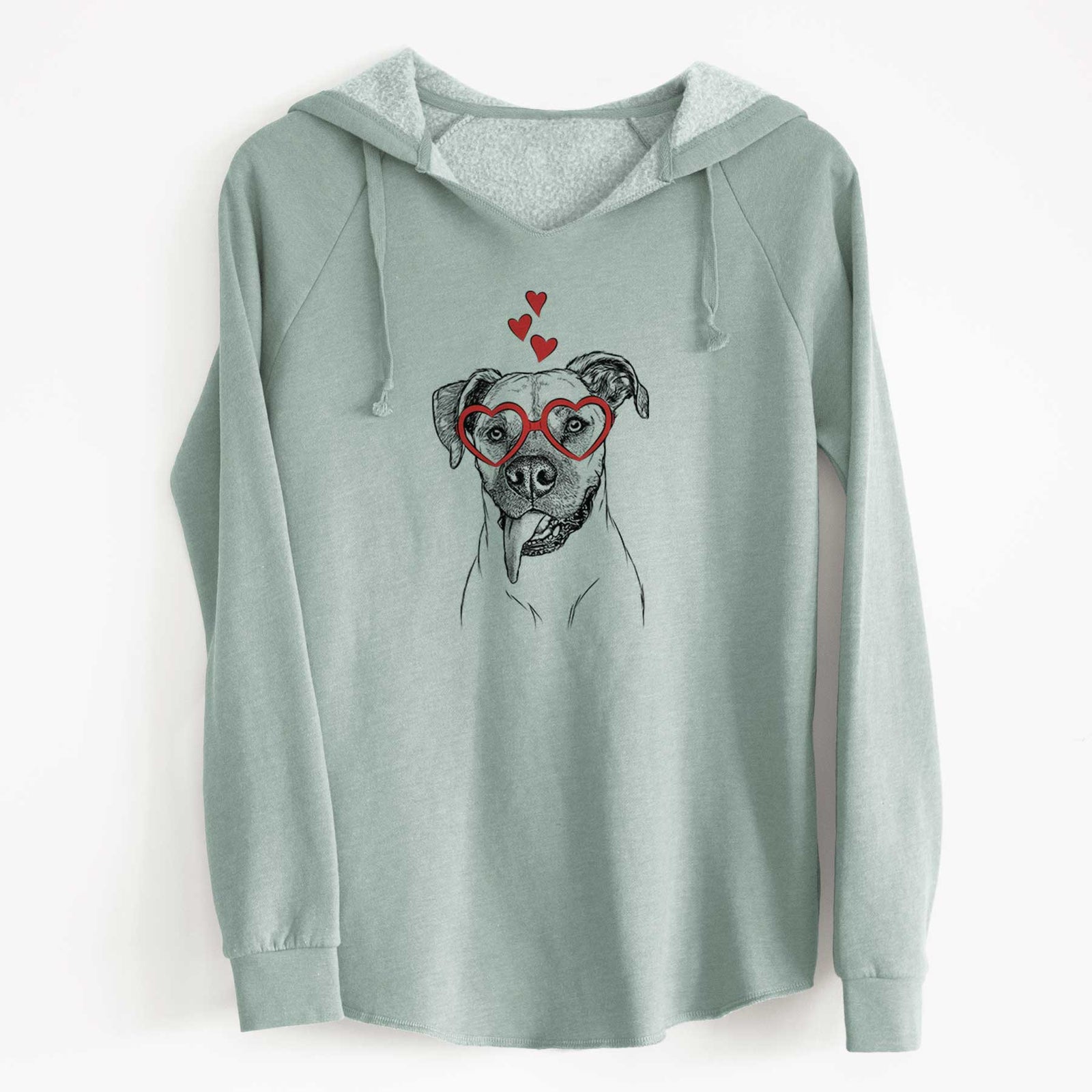 Valentine Sir Jake the Boxer - Cali Wave Hooded Sweatshirt