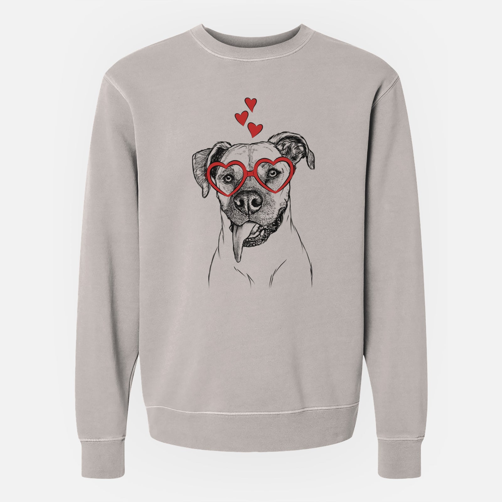 Valentine Sir Jake the Boxer - Unisex Pigment Dyed Crew Sweatshirt
