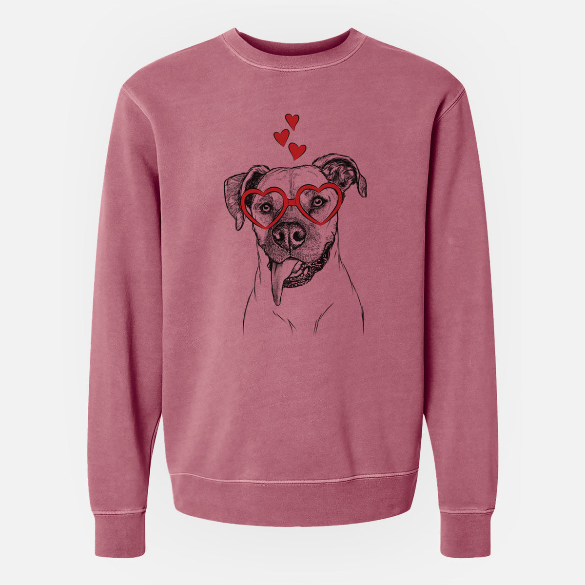 Valentine Sir Jake the Boxer - Unisex Pigment Dyed Crew Sweatshirt