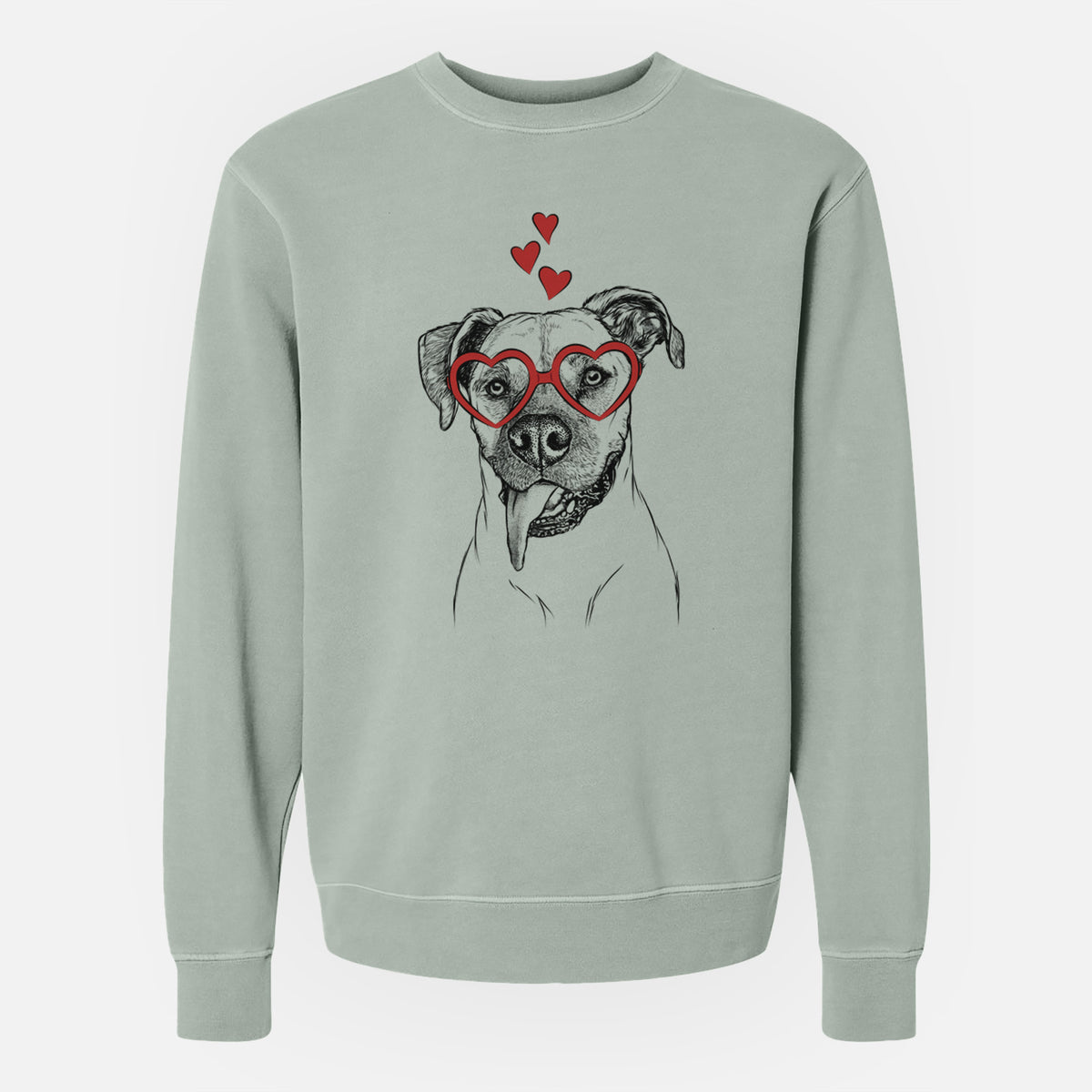 Valentine Sir Jake the Boxer - Unisex Pigment Dyed Crew Sweatshirt