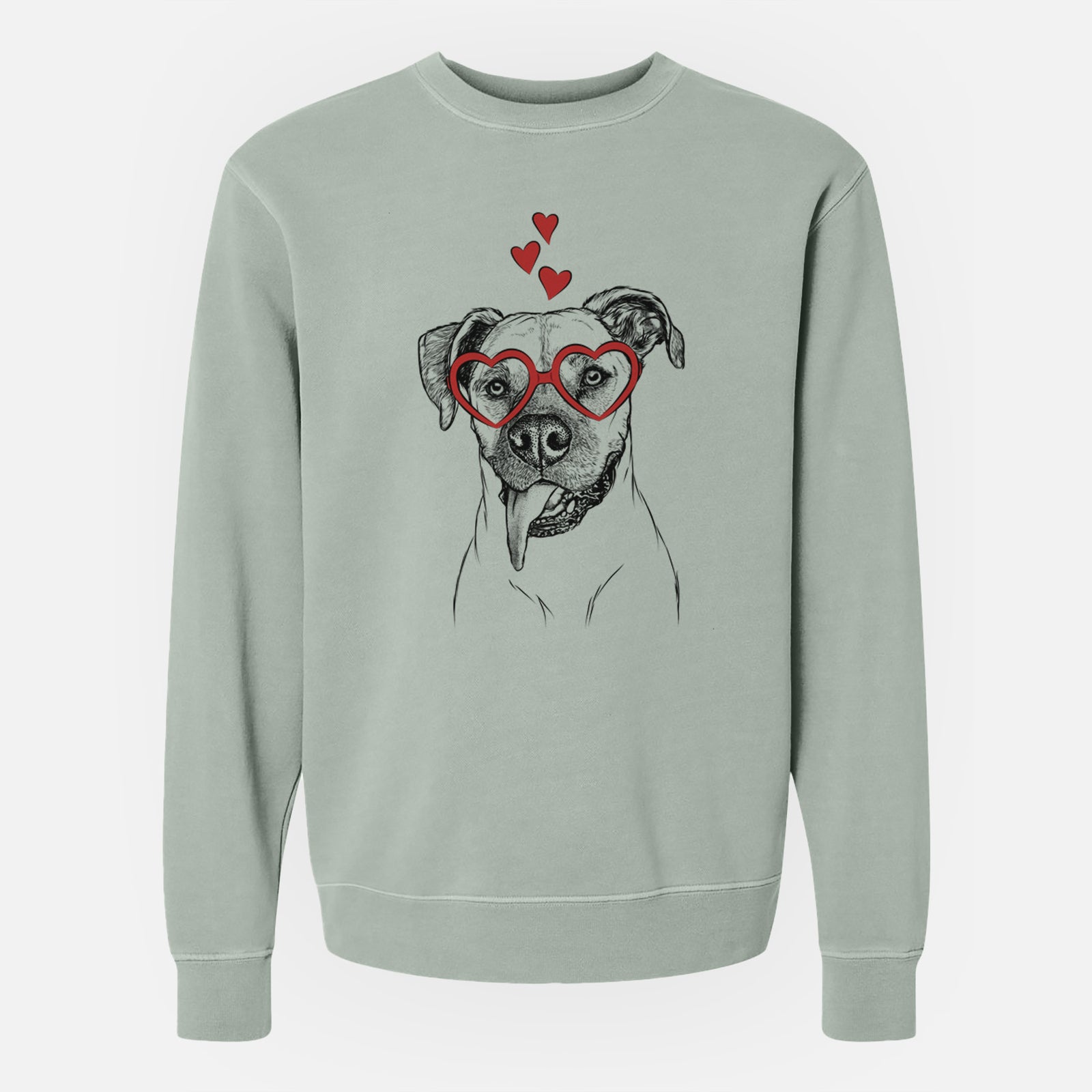 Valentine Sir Jake the Boxer - Unisex Pigment Dyed Crew Sweatshirt