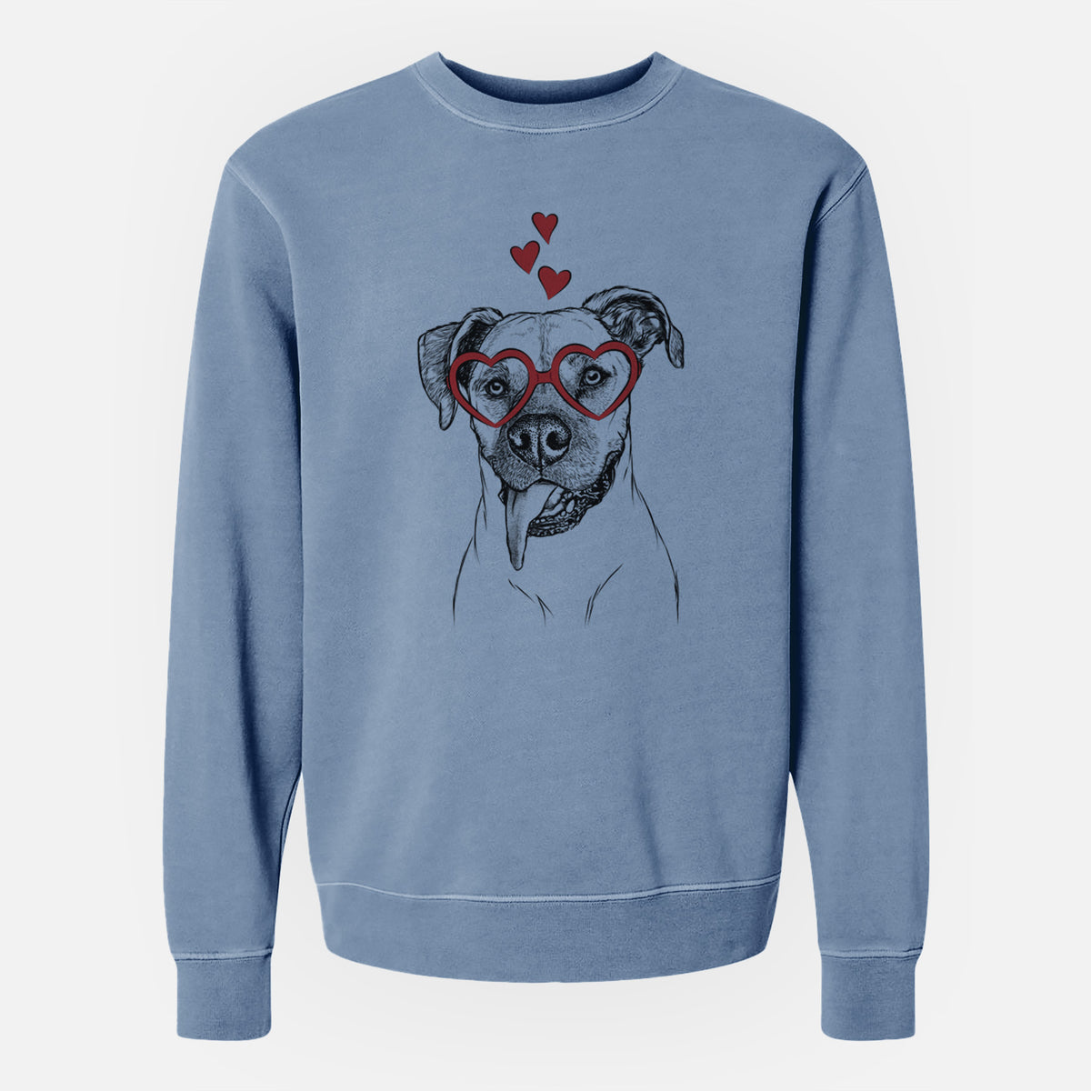 Valentine Sir Jake the Boxer - Unisex Pigment Dyed Crew Sweatshirt