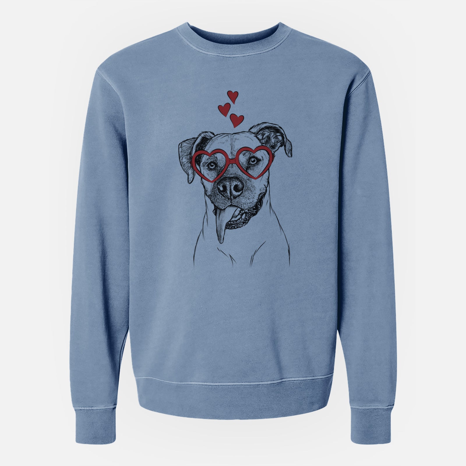 Valentine Sir Jake the Boxer - Unisex Pigment Dyed Crew Sweatshirt