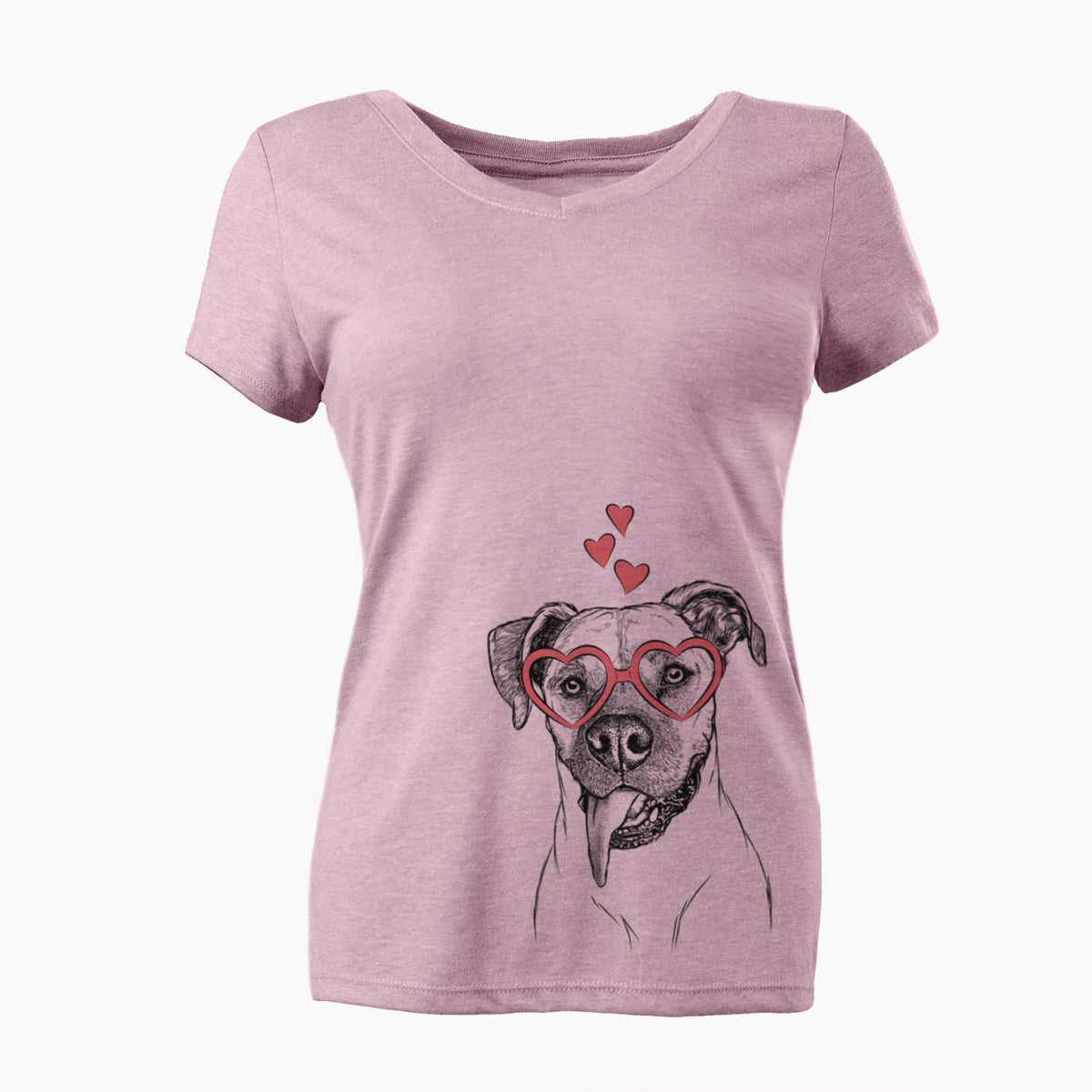 Valentine Sir Jake the Boxer - Women's V-neck Shirt