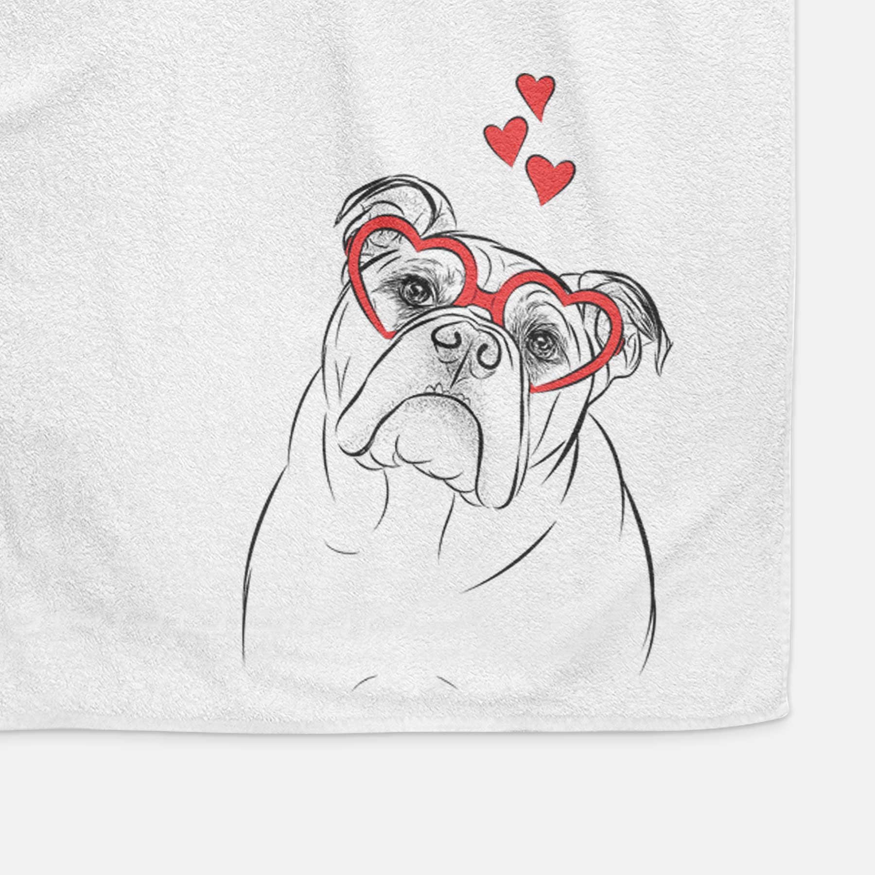 Sir Louis the English Bulldog Decorative Hand Towel