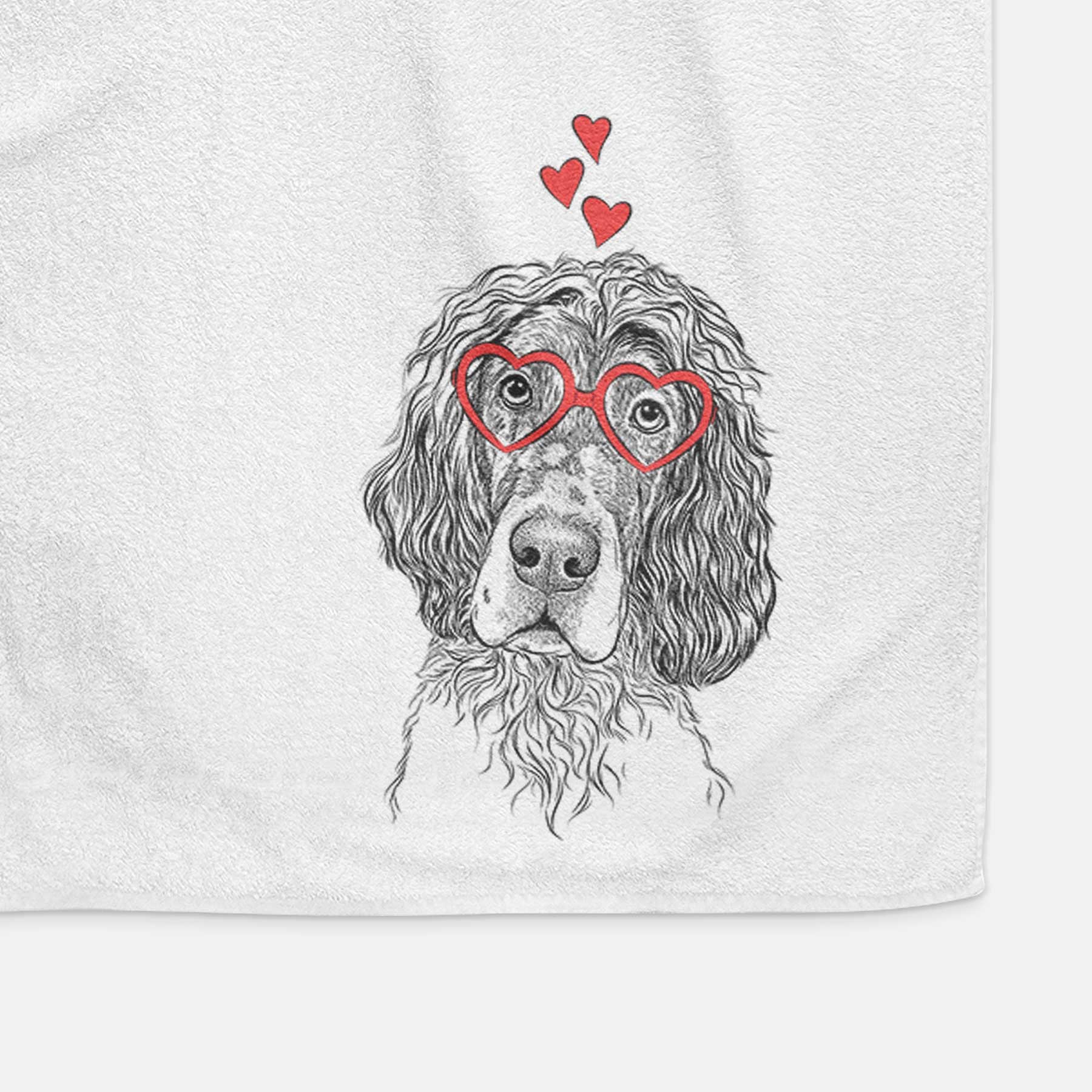 Sir Rexford the Blue Belton English Setter Decorative Hand Towel