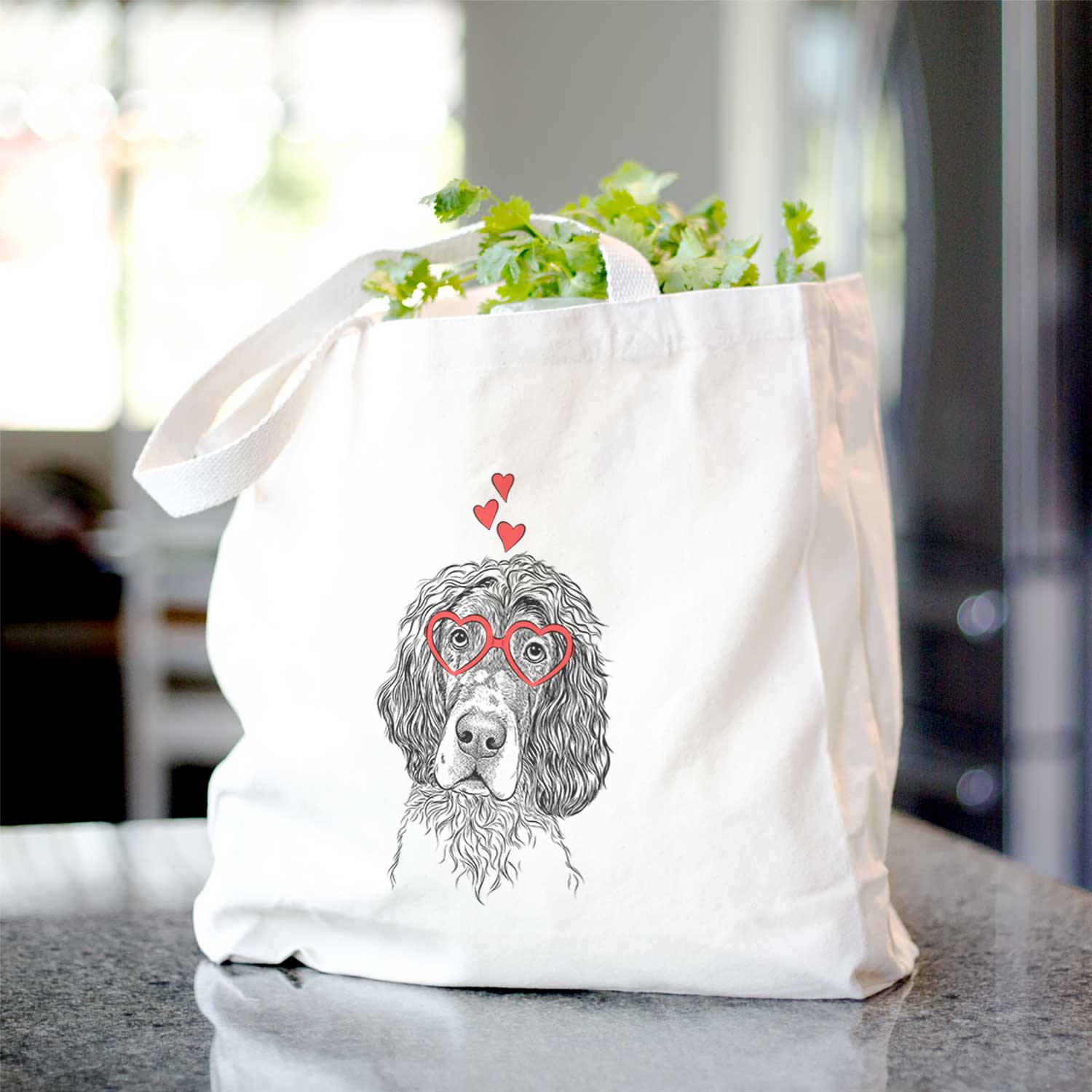 Sir Rexford the Blue Belton English Setter - Tote Bag