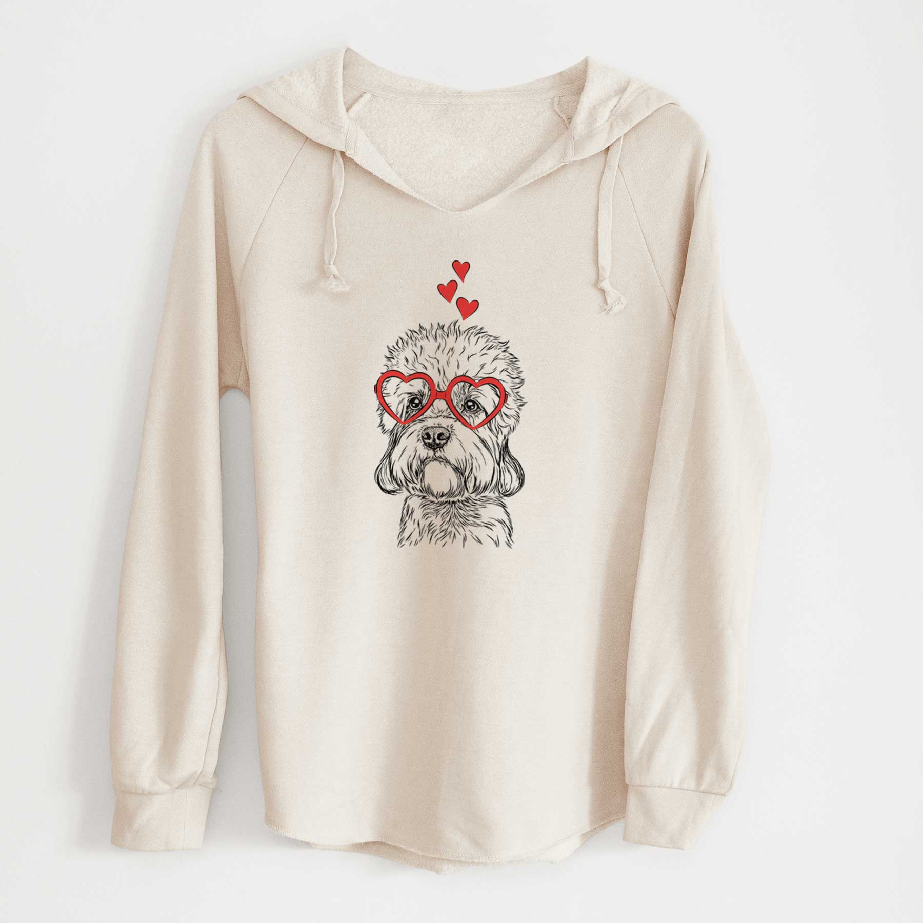 Valentine Sir Walter the Dandie Dinmont Terrier - Cali Wave Hooded Sweatshirt