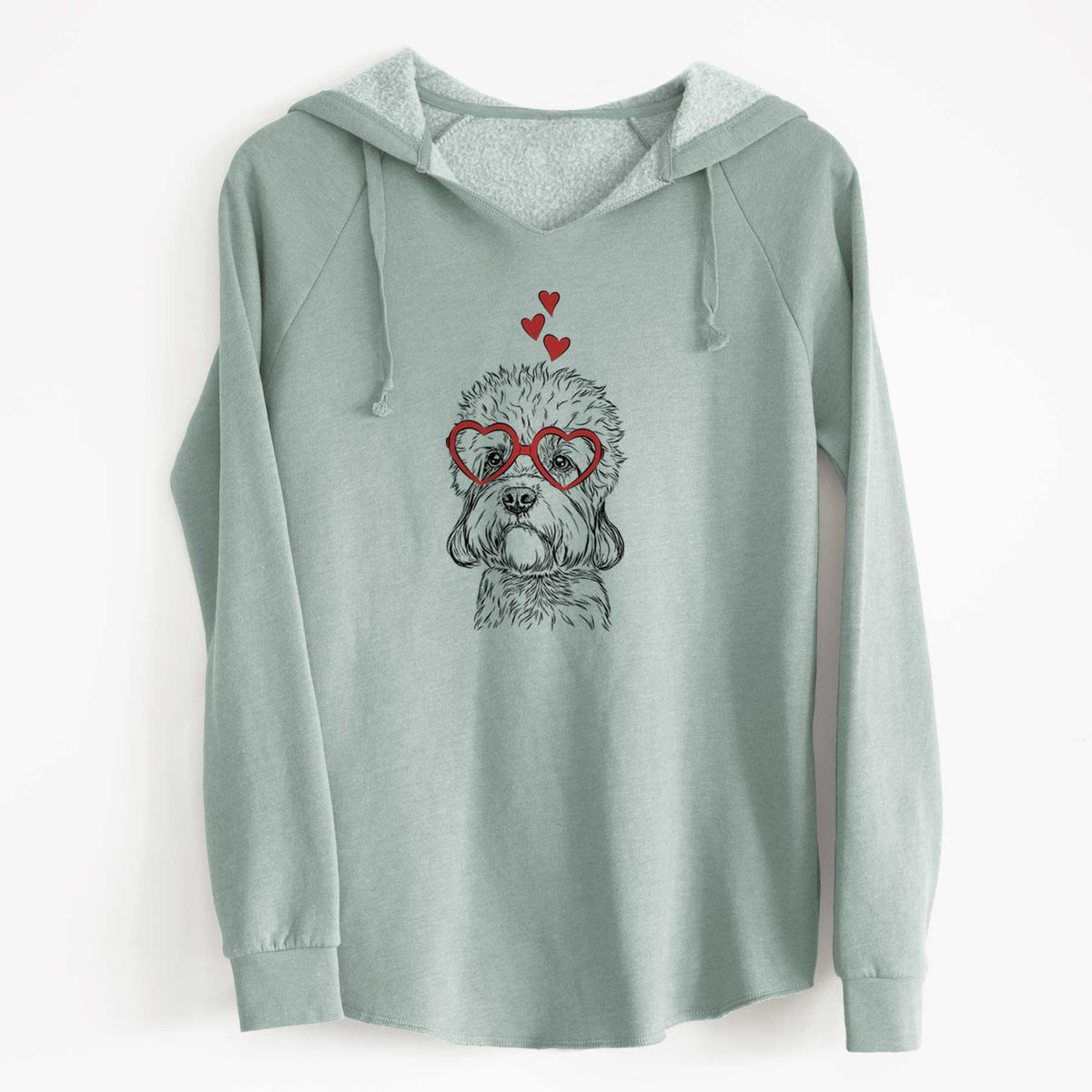 Valentine Sir Walter the Dandie Dinmont Terrier - Cali Wave Hooded Sweatshirt