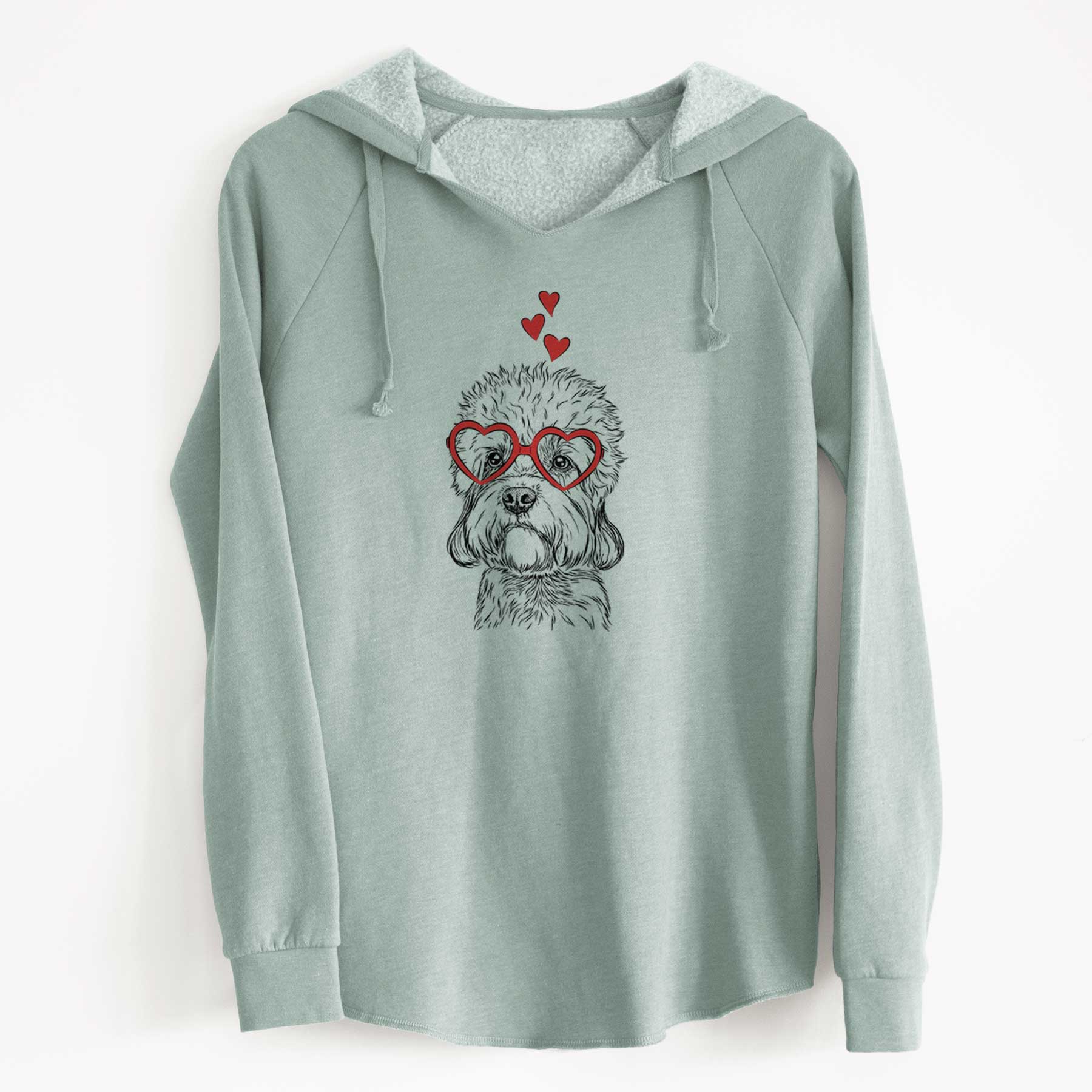 Valentine Sir Walter the Dandie Dinmont Terrier - Cali Wave Hooded Sweatshirt