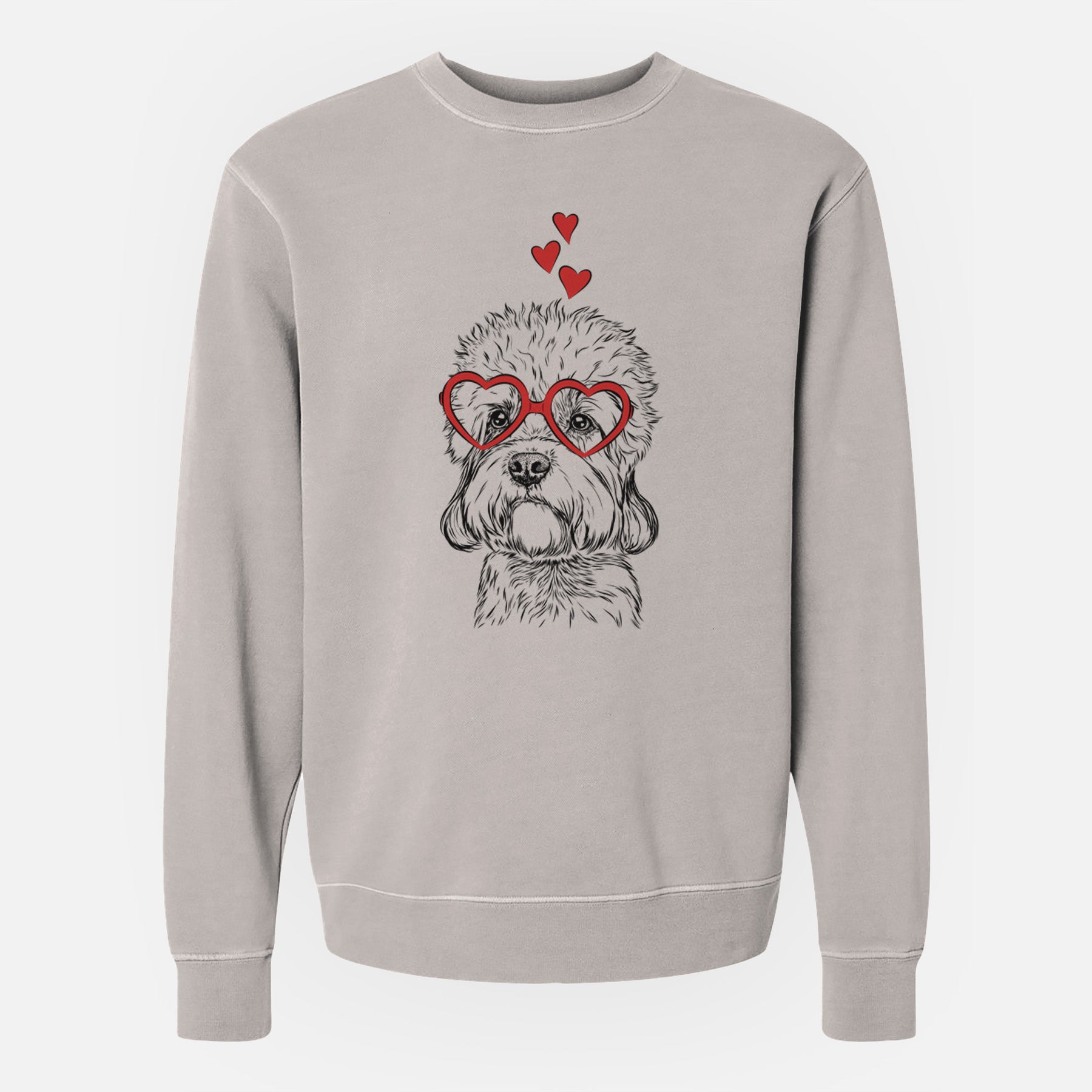 Valentine Sir Walter the Dandie Dinmont Terrier - Unisex Pigment Dyed Crew Sweatshirt