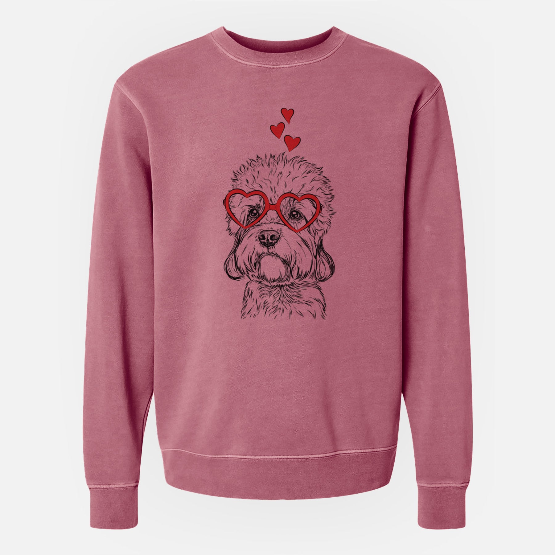 Valentine Sir Walter the Dandie Dinmont Terrier - Unisex Pigment Dyed Crew Sweatshirt