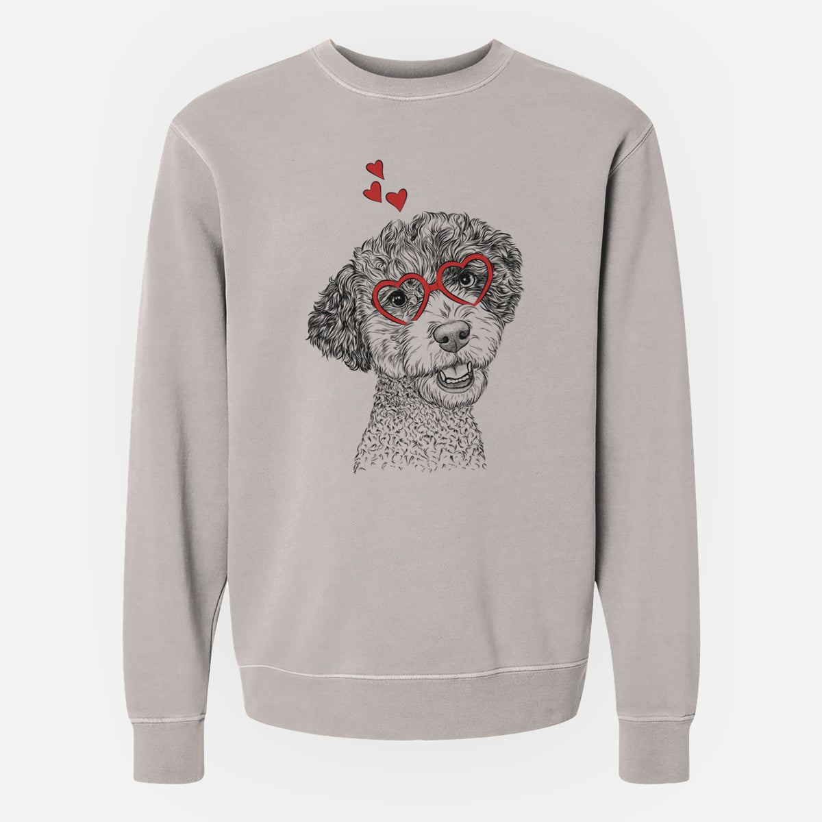 Valentine Skipper the Twoodle - Unisex Pigment Dyed Crew Sweatshirt