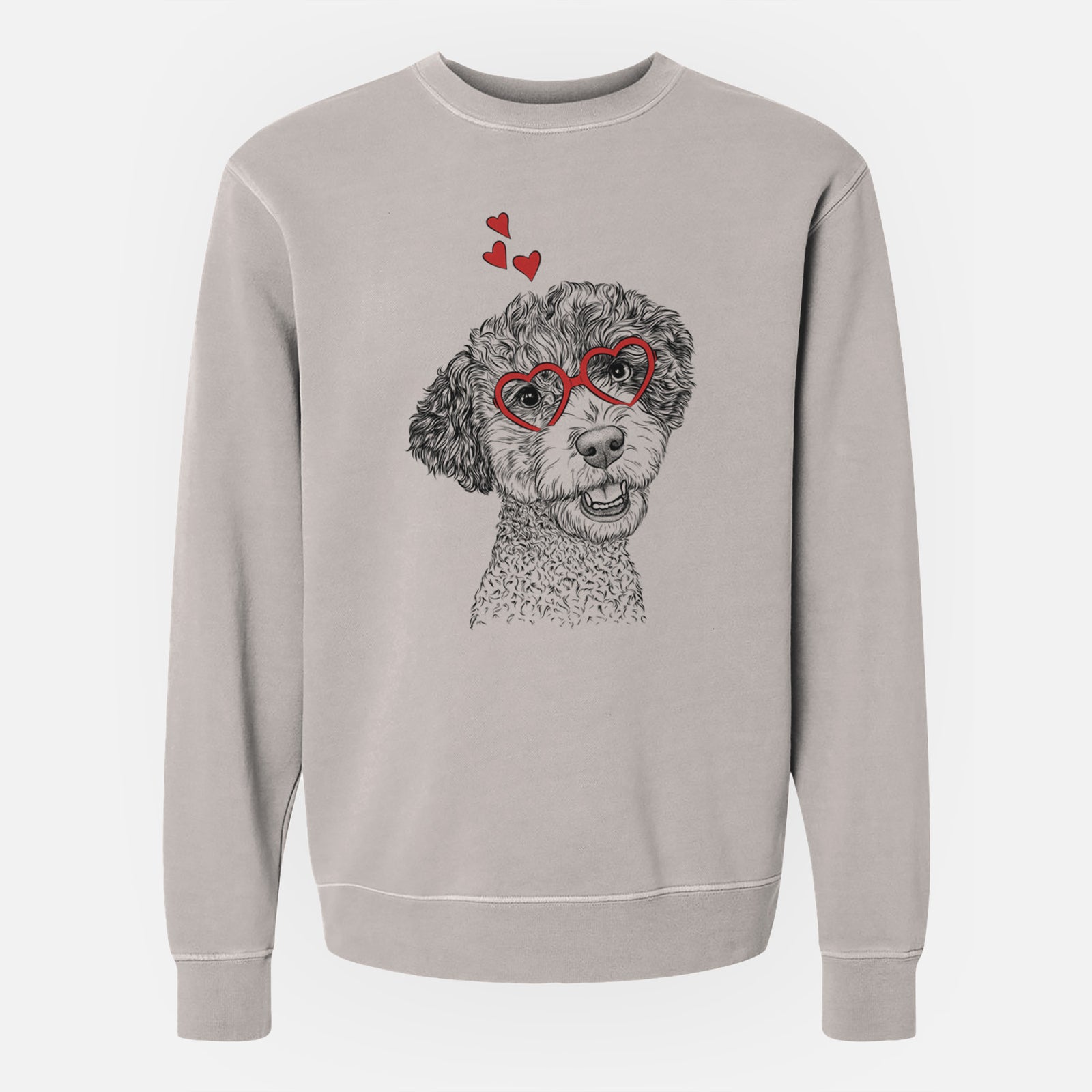 Valentine Skipper the Twoodle - Unisex Pigment Dyed Crew Sweatshirt