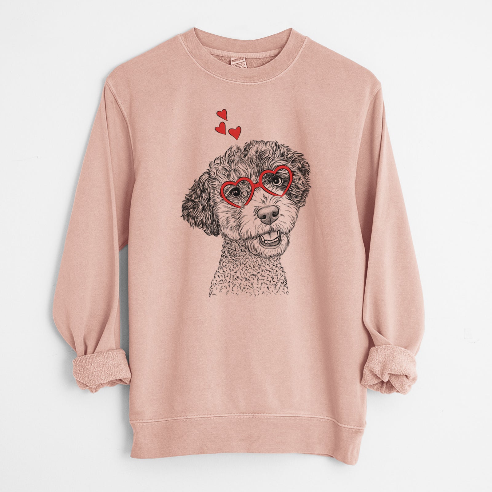 Valentine Skipper the Twoodle - Unisex Pigment Dyed Crew Sweatshirt