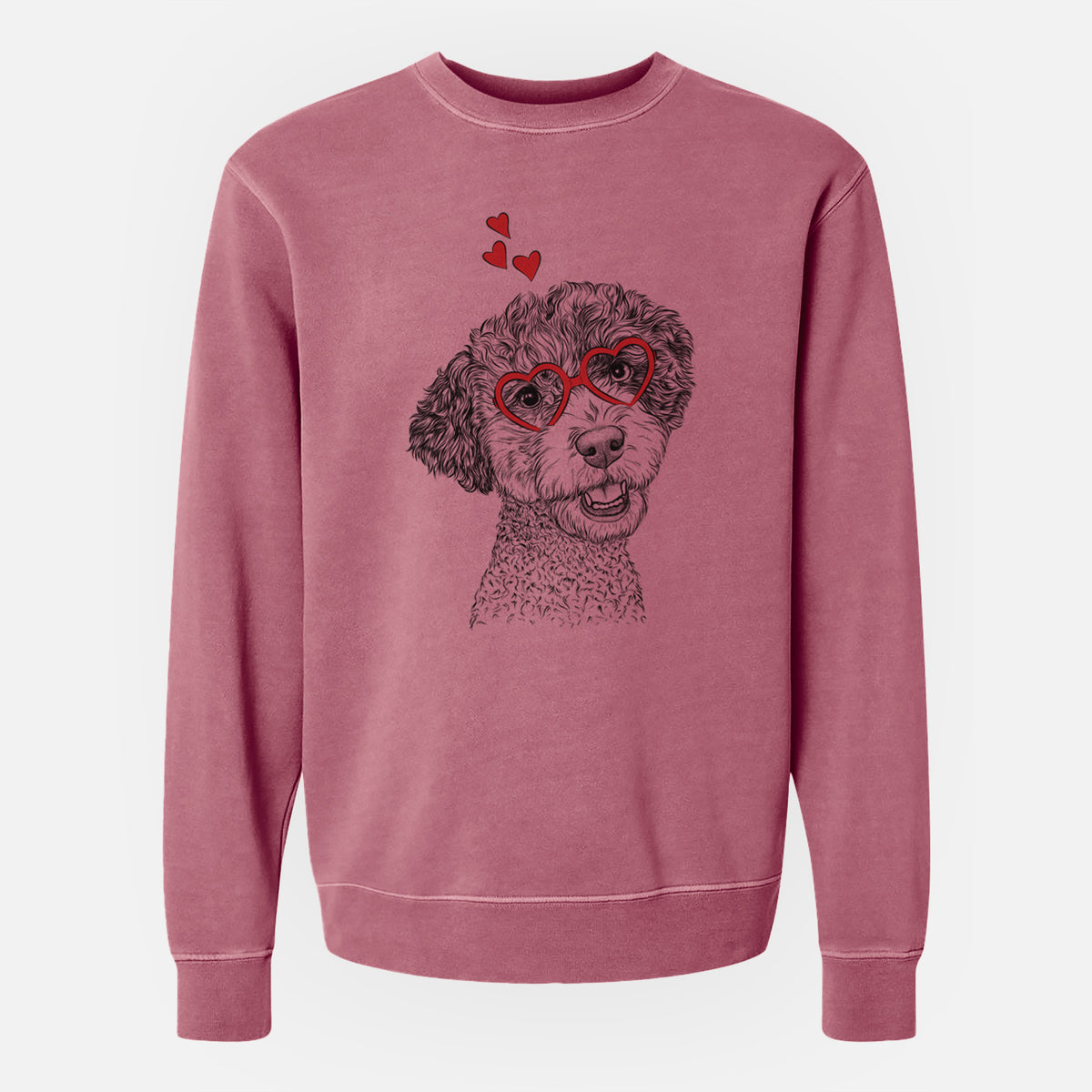 Valentine Skipper the Twoodle - Unisex Pigment Dyed Crew Sweatshirt