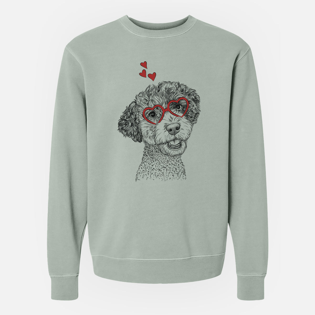 Valentine Skipper the Twoodle - Unisex Pigment Dyed Crew Sweatshirt