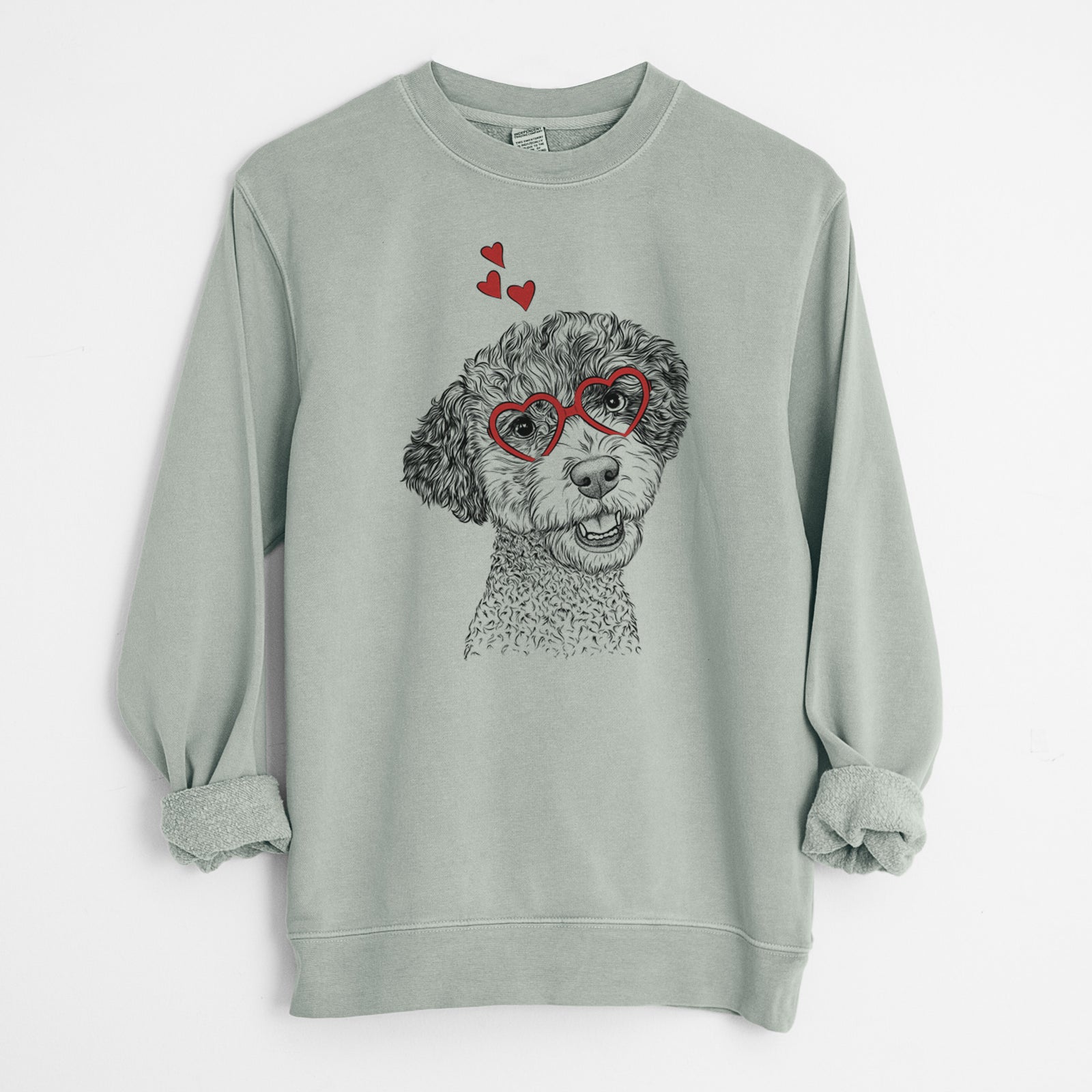 Valentine Skipper the Twoodle - Unisex Pigment Dyed Crew Sweatshirt