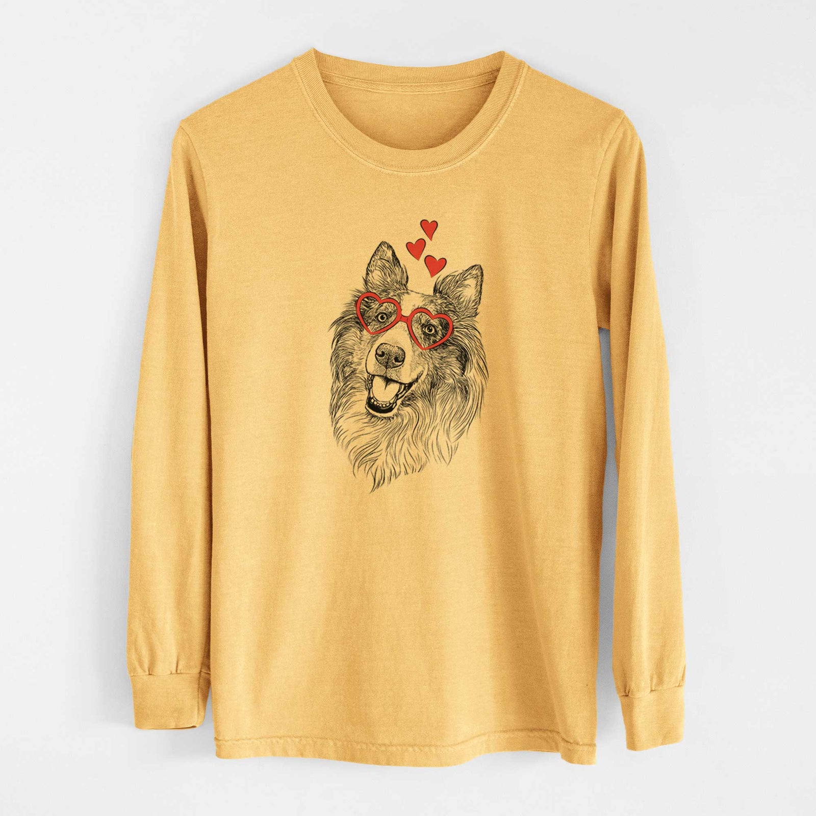 Valentine Skylar the Shetland Sheepdog - Heavyweight 100% Cotton Long Sleeve