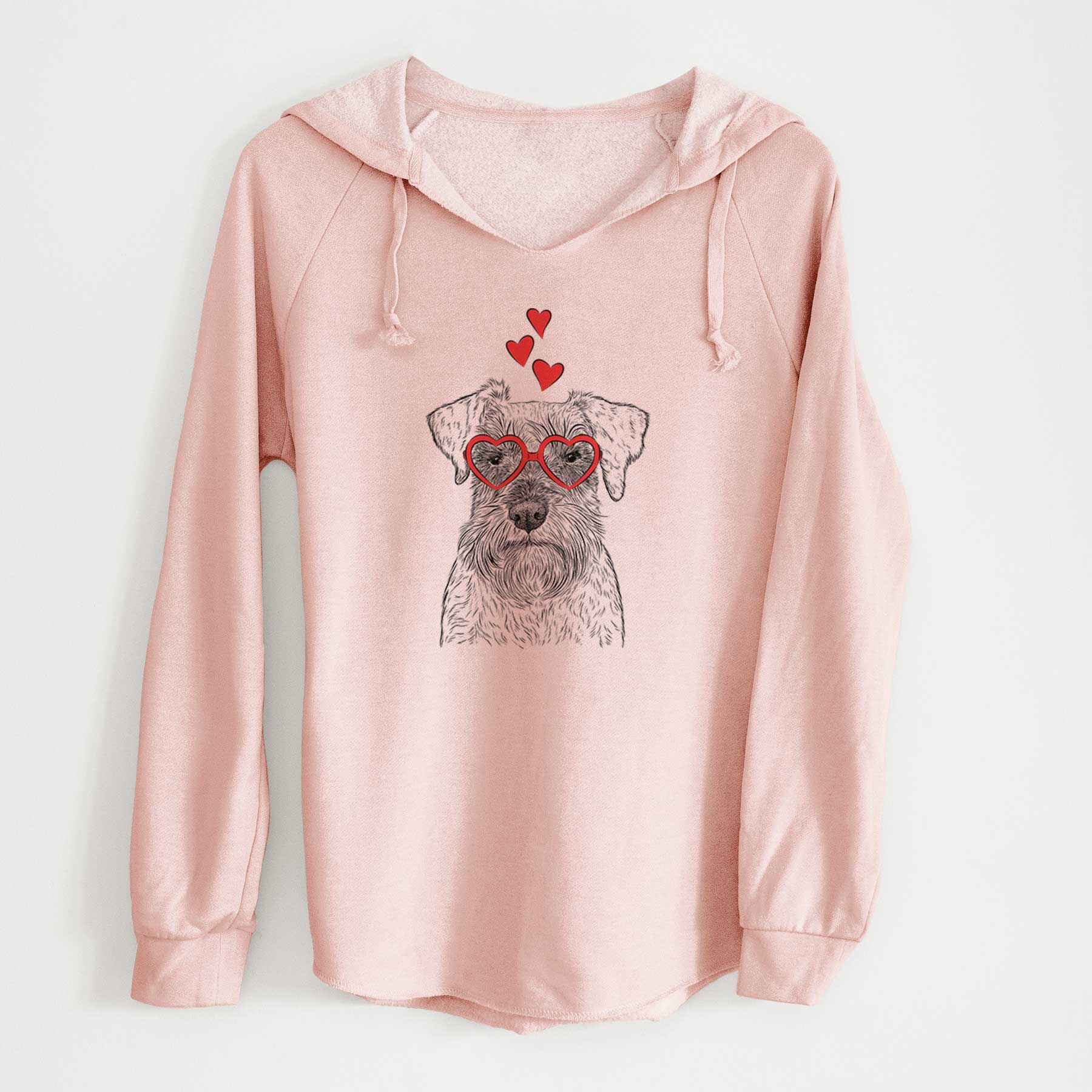 Valentine Smokey the Miniature Schnauzer - Cali Wave Hooded Sweatshirt