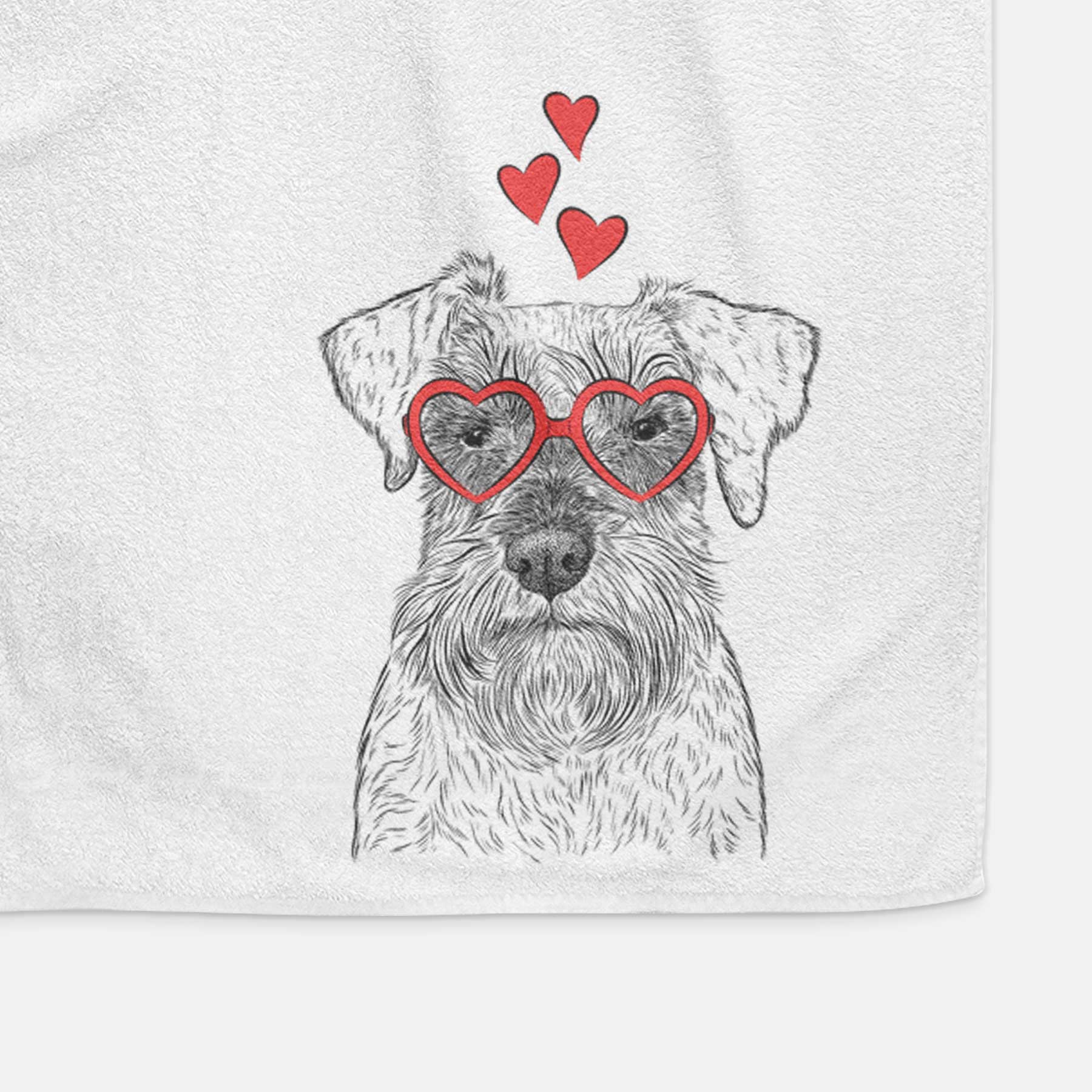 Smokey the Miniature Schnauzer Decorative Hand Towel