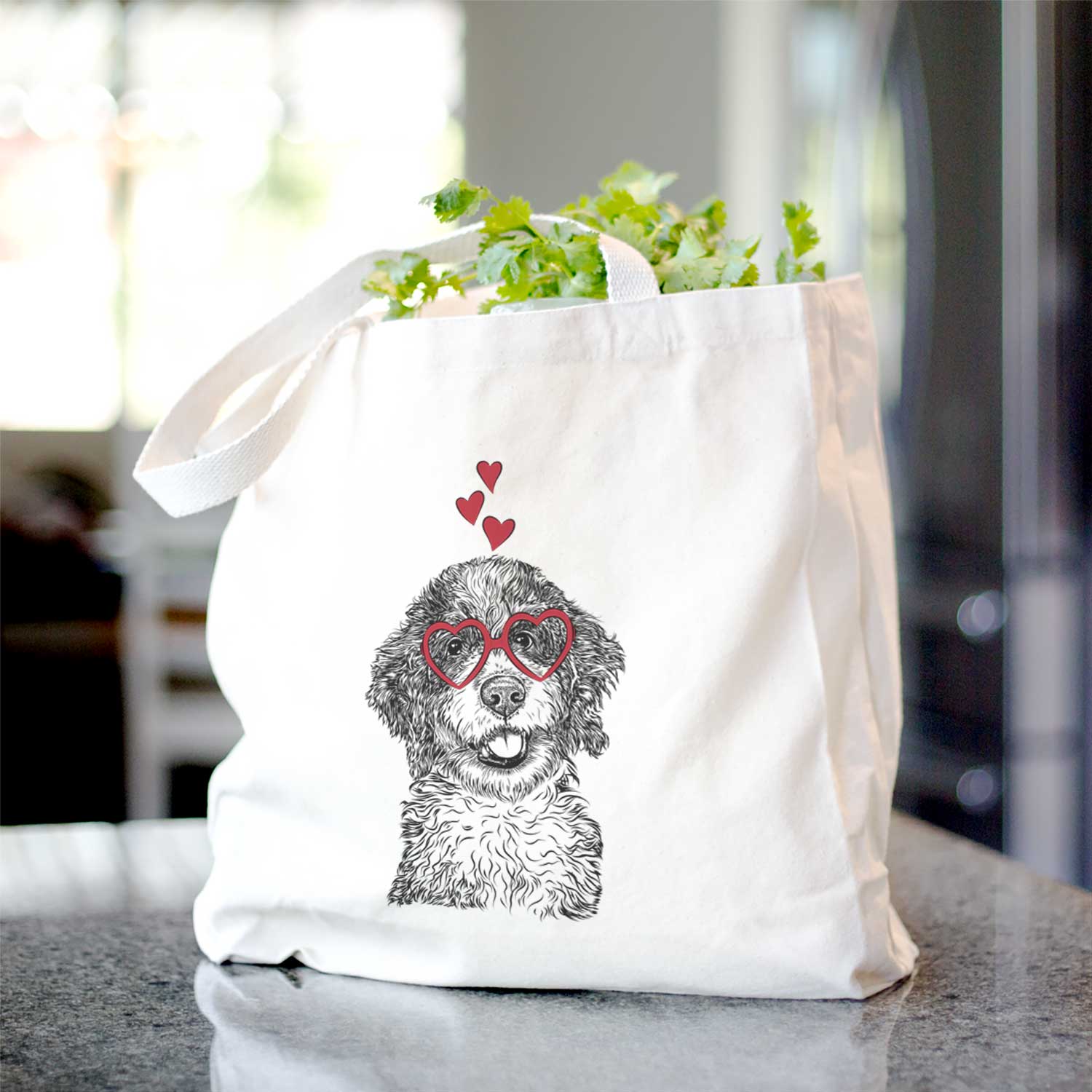 Smoky the Bernedoodle Puppy - Tote Bag