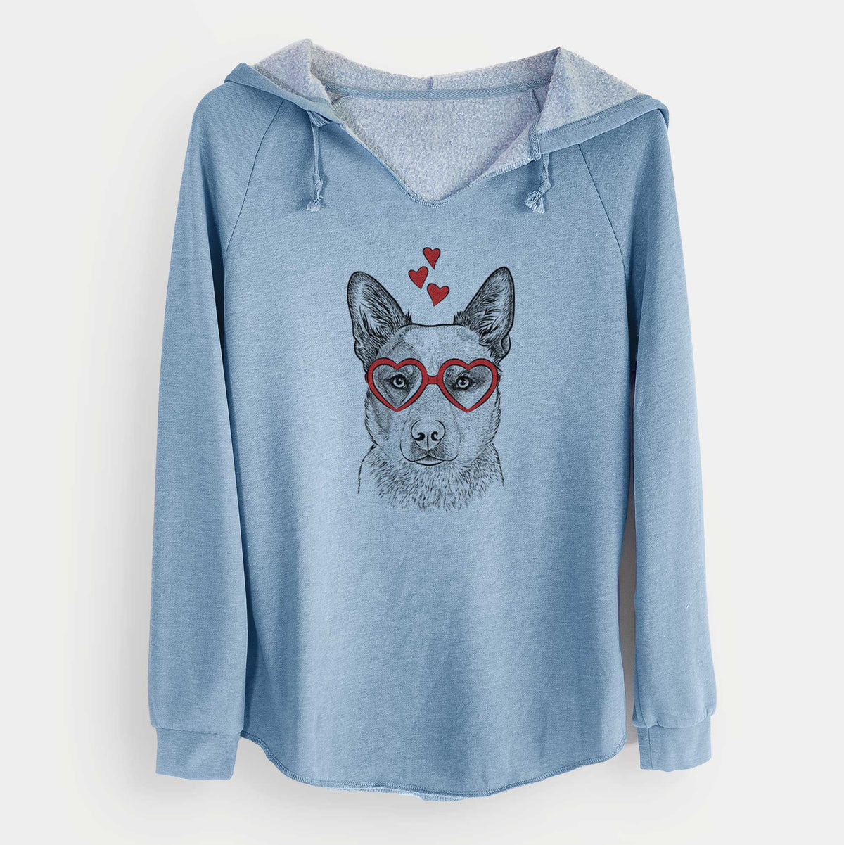 Valentine Snap the Australian Cattle Dog - Cali Wave Hooded Sweatshirt