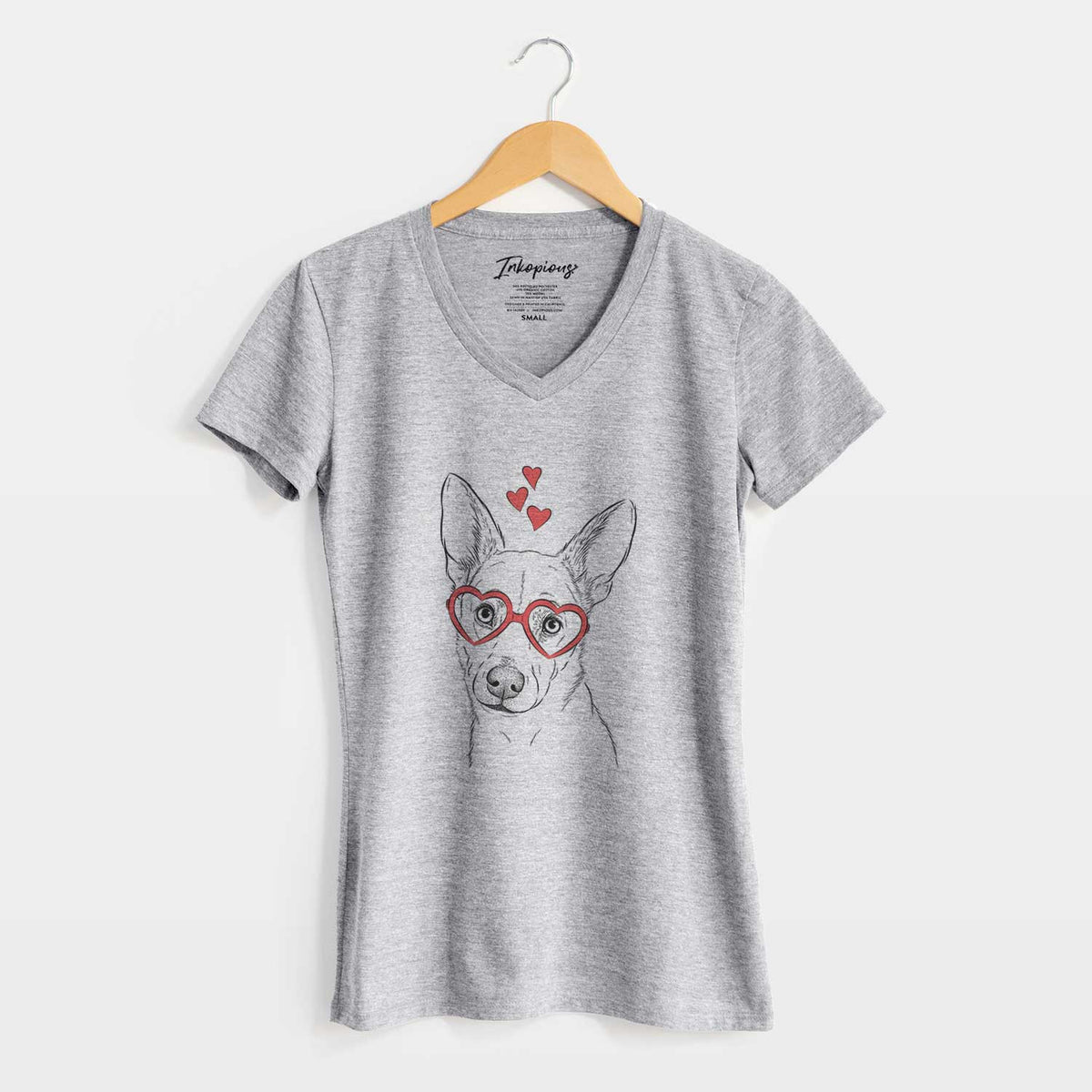 Valentine Sooner the Huskimo - Women's V-neck Shirt