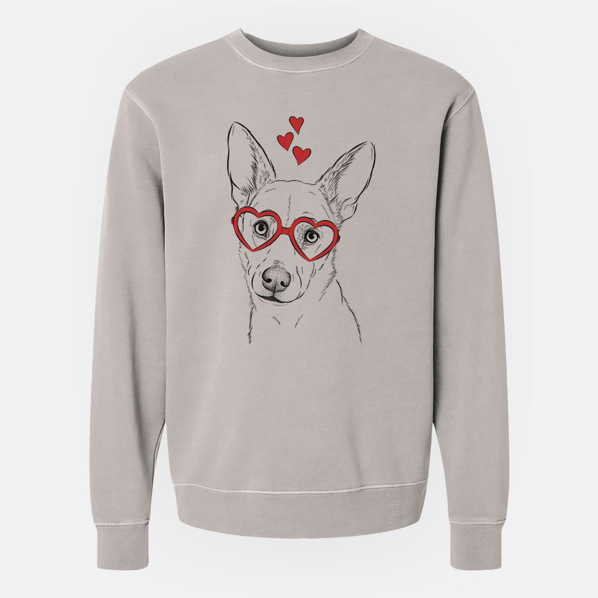 Valentine Sooner the Huskimo - Unisex Pigment Dyed Crew Sweatshirt